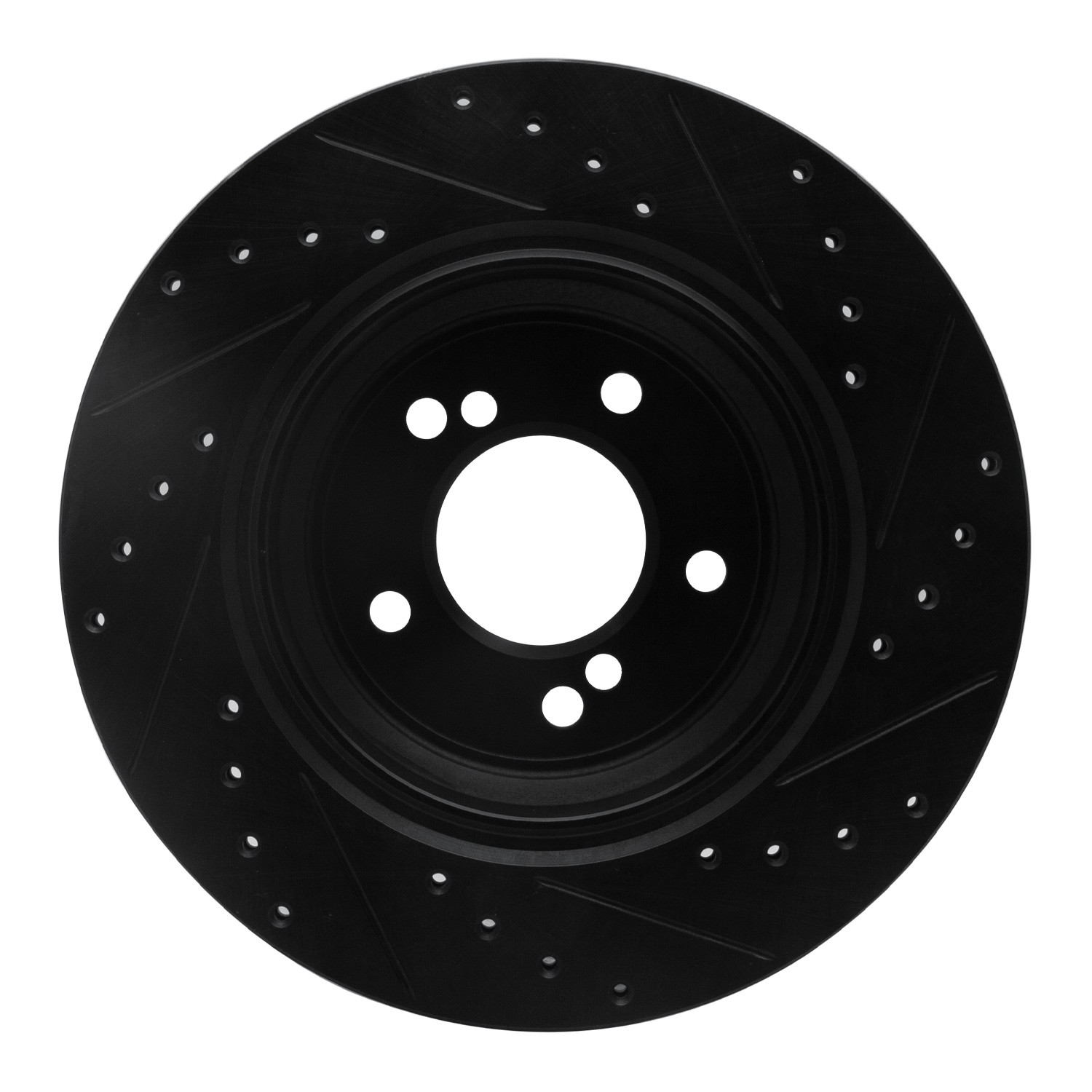 DYN 633-31050L DFC Brake Rotor - Drilled and Slotted - Black - Image 2