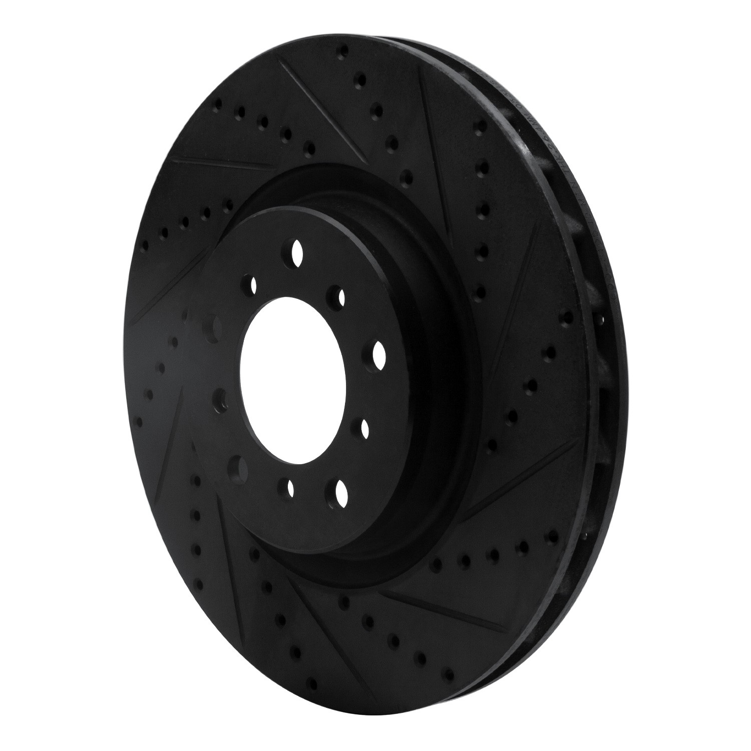 DYN 633-31054D DFC Brake Rotor - Drilled and Slotted - Black