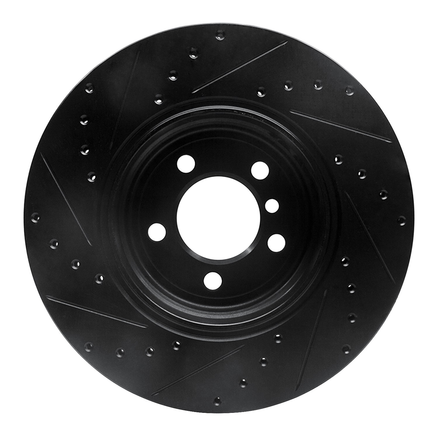DYN 633-31059R DFC Brake Rotor - Drilled and Slotted - Black - Image 2