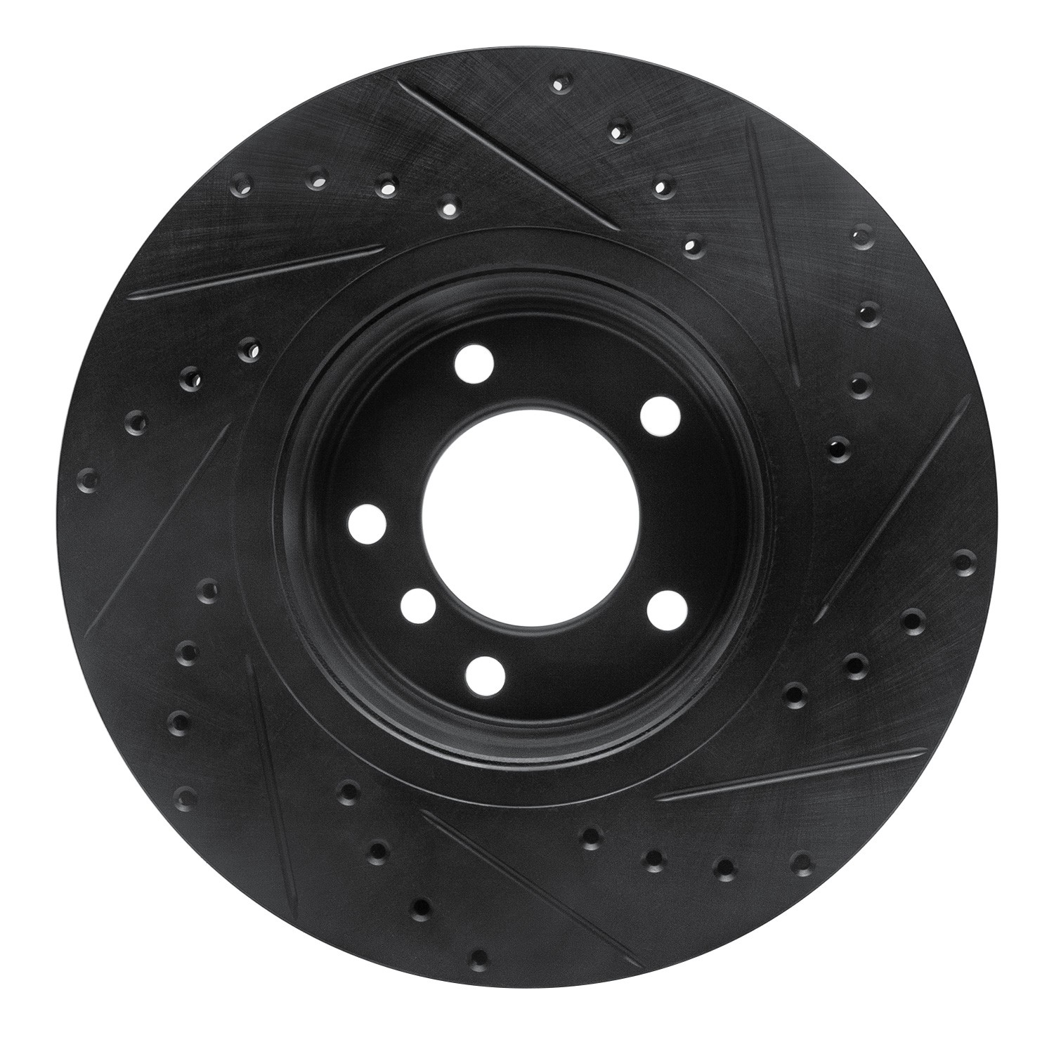 DYN 633-31065L DFC Brake Rotor - Drilled and Slotted - Black