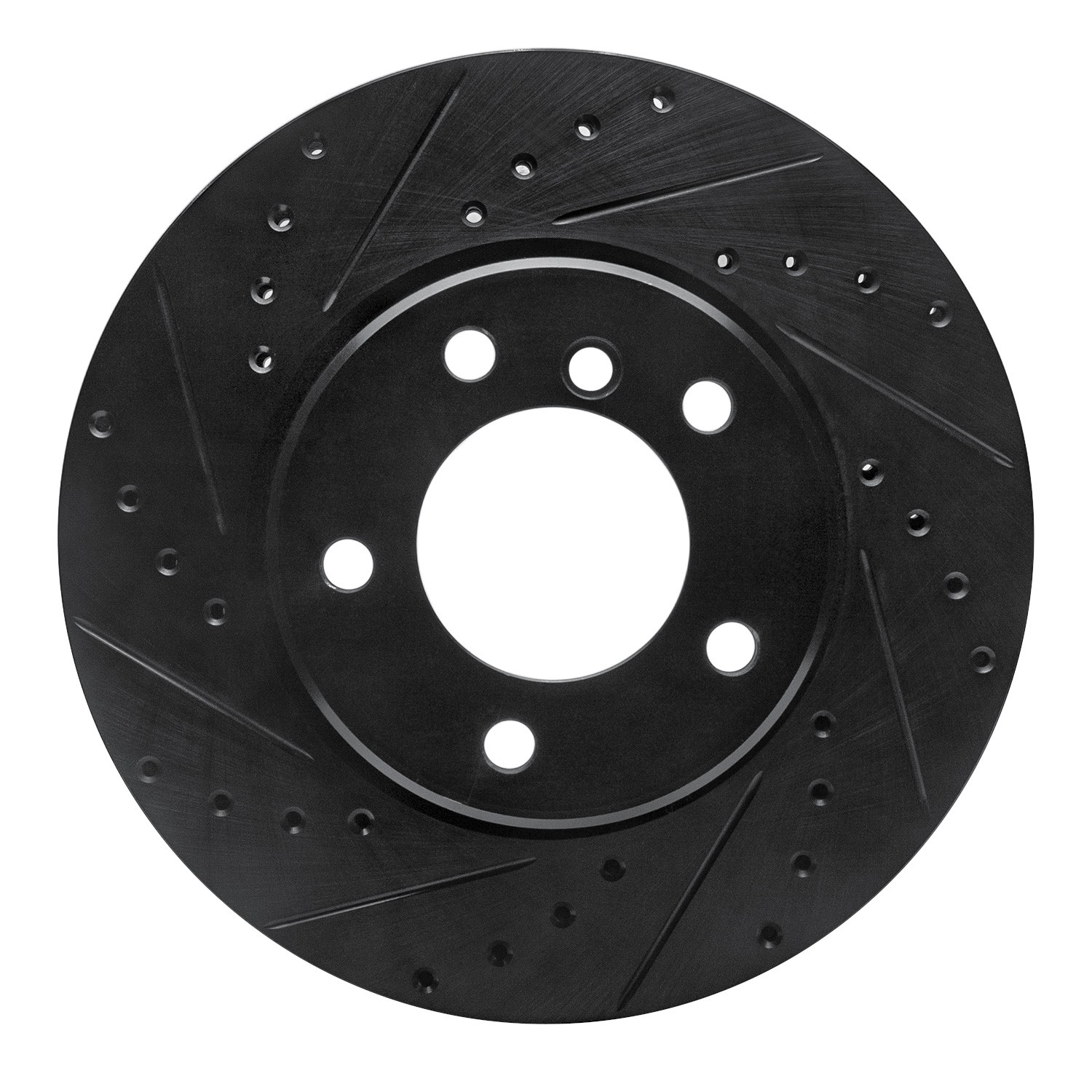 DYN 633-31065L DFC Brake Rotor - Drilled and Slotted - Black - Image 2