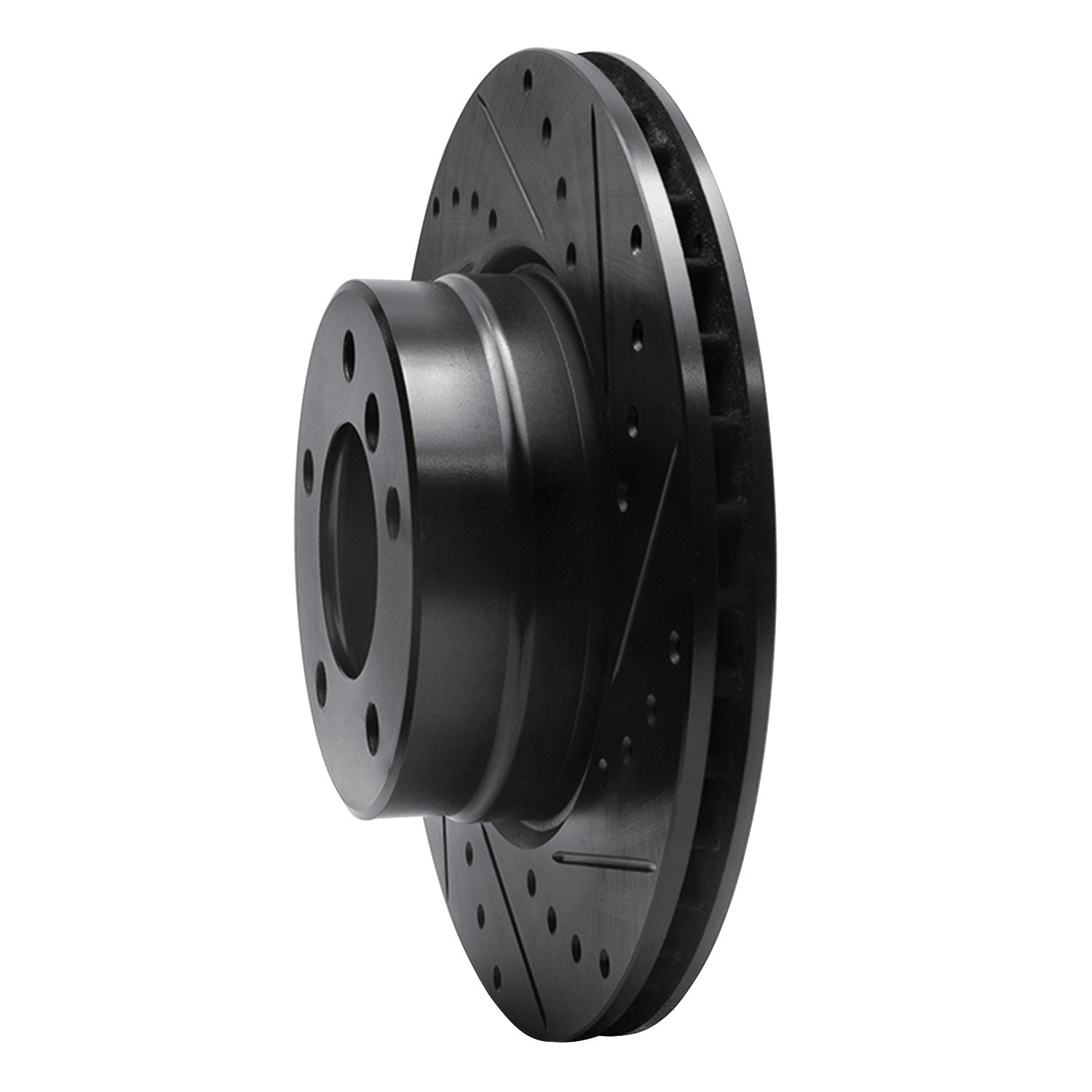 DYN 633-31065R DFC Brake Rotor - Drilled and Slotted - Black