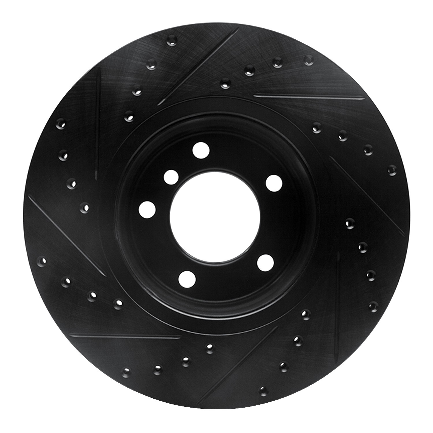 DYN 633-31065R DFC Brake Rotor - Drilled and Slotted - Black - Image 2
