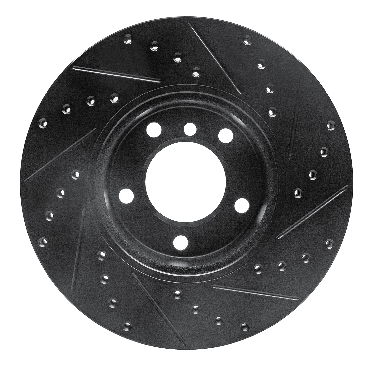 DYN 633-31067L DFC Brake Rotor - Drilled and Slotted - Black - Image 2