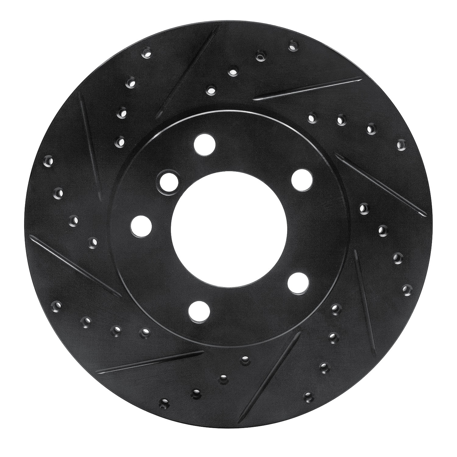 DYN 633-31067L DFC Brake Rotor - Drilled and Slotted - Black - Image 3