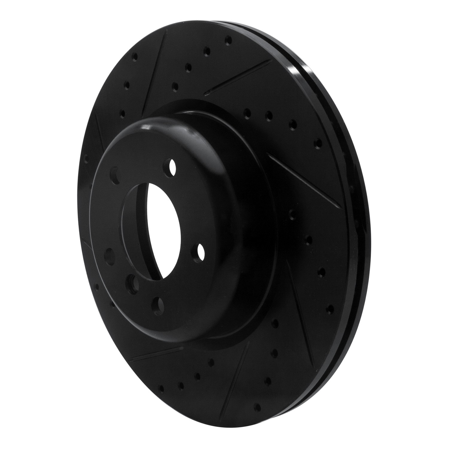 DYN 633-31085L DFC Brake Rotor - Drilled and Slotted - Black