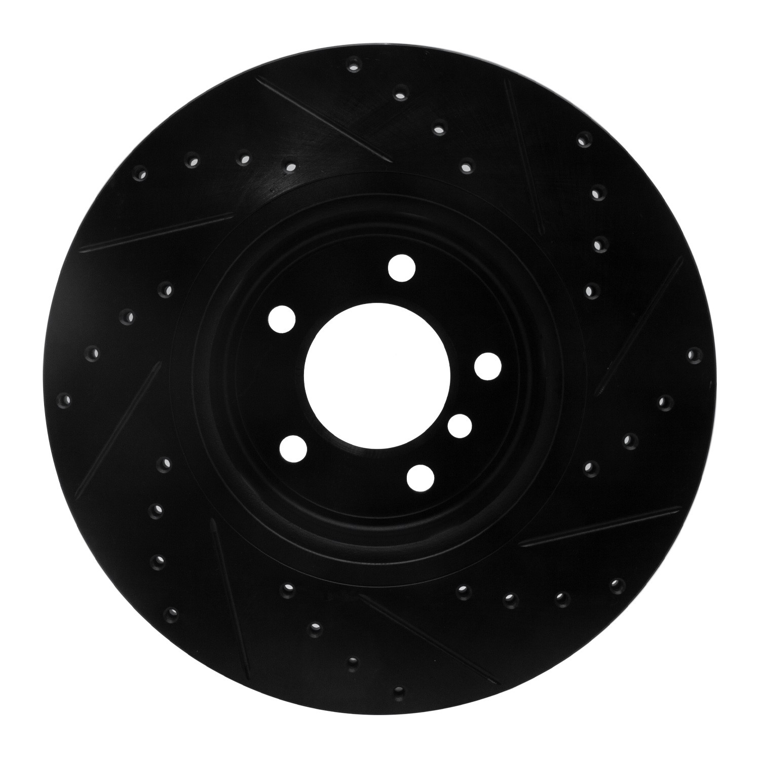 DYN 633-31085L DFC Brake Rotor - Drilled and Slotted - Black - Image 2