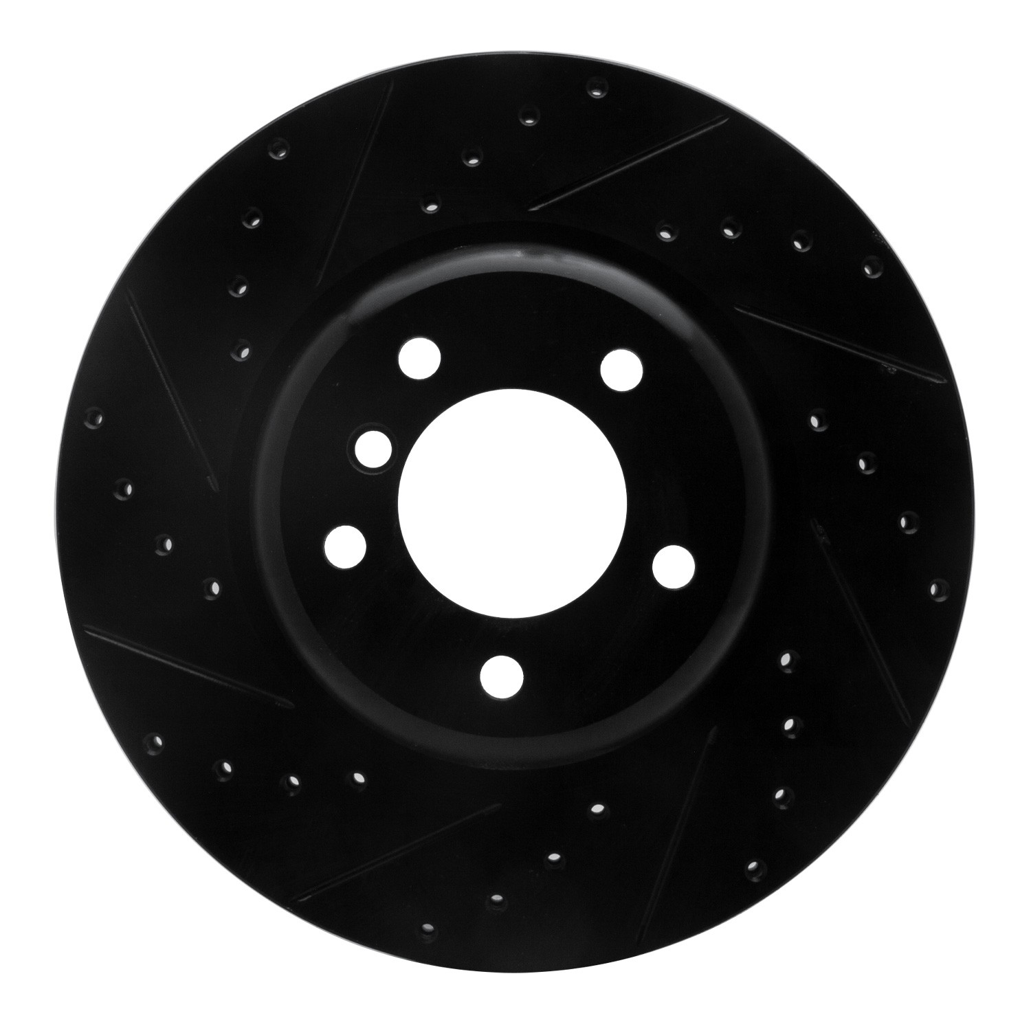 DYN 633-31085L DFC Brake Rotor - Drilled and Slotted - Black - Image 3