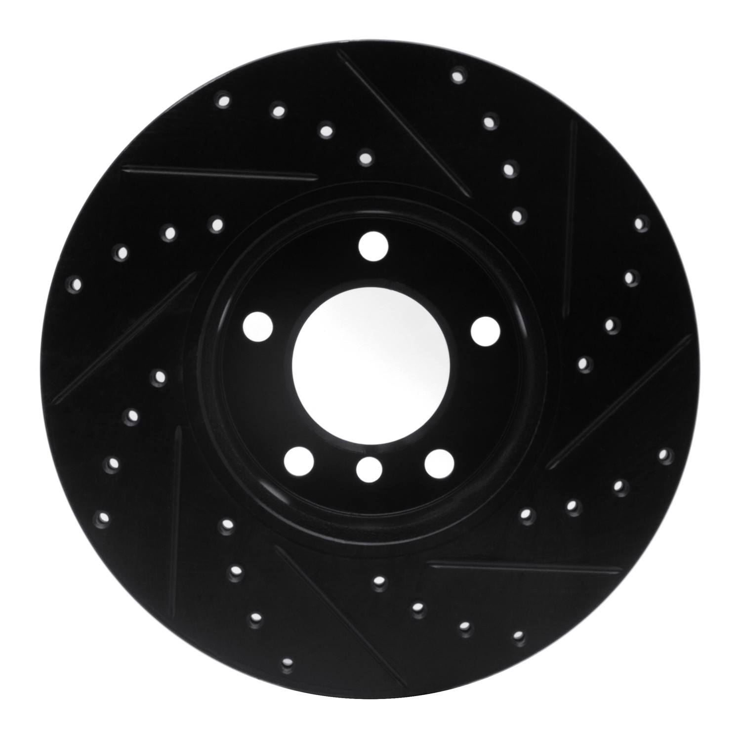 DYN 633-31089L DFC Brake Rotor - Drilled and Slotted - Black - Image 2