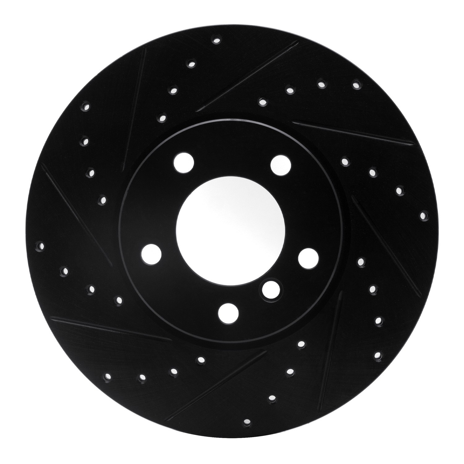 DYN 633-31089L DFC Brake Rotor - Drilled and Slotted - Black - Image 3