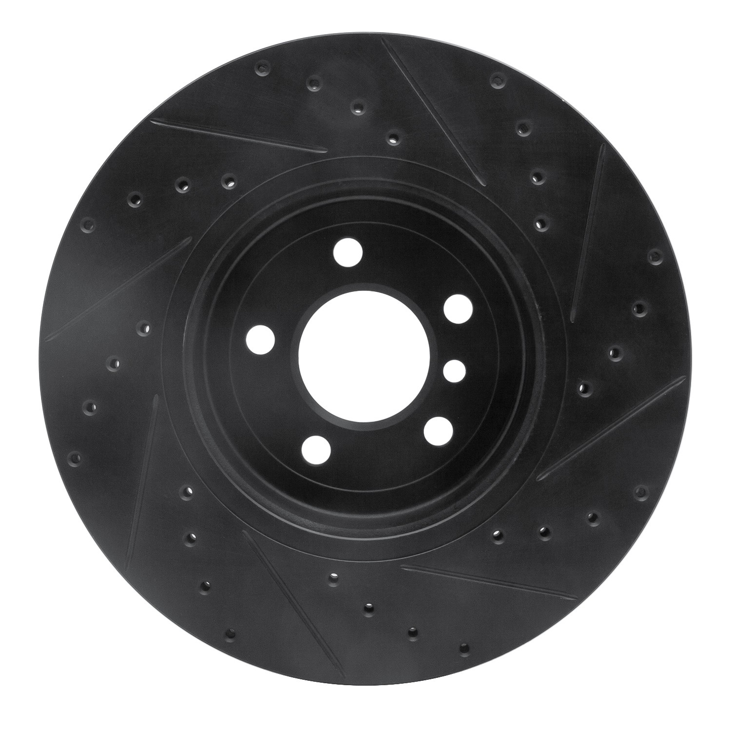 DYN 633-31097L DFC Brake Rotor - Drilled and Slotted - Black - Image 2