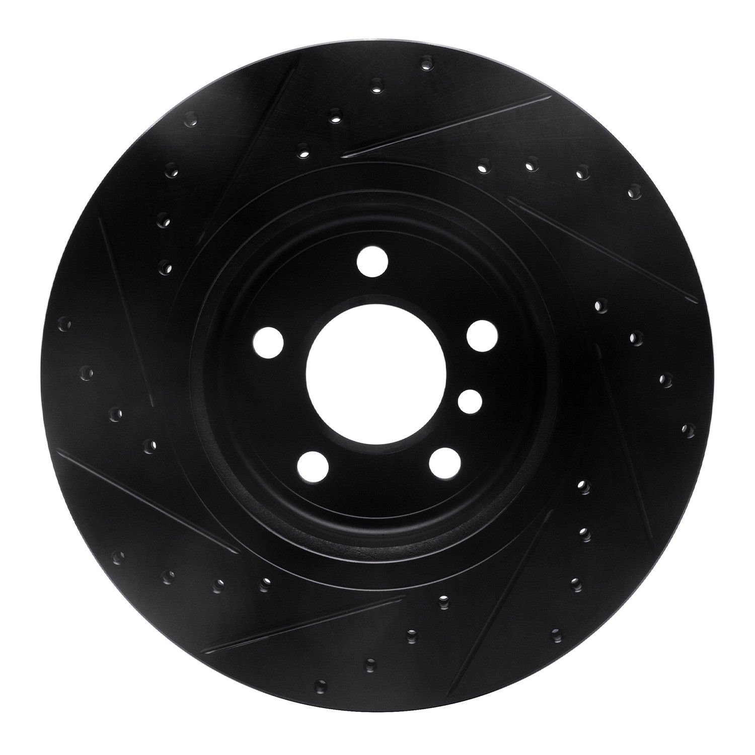 DYN 633-31103R DFC Brake Rotor - Drilled and Slotted - Black - Image 2