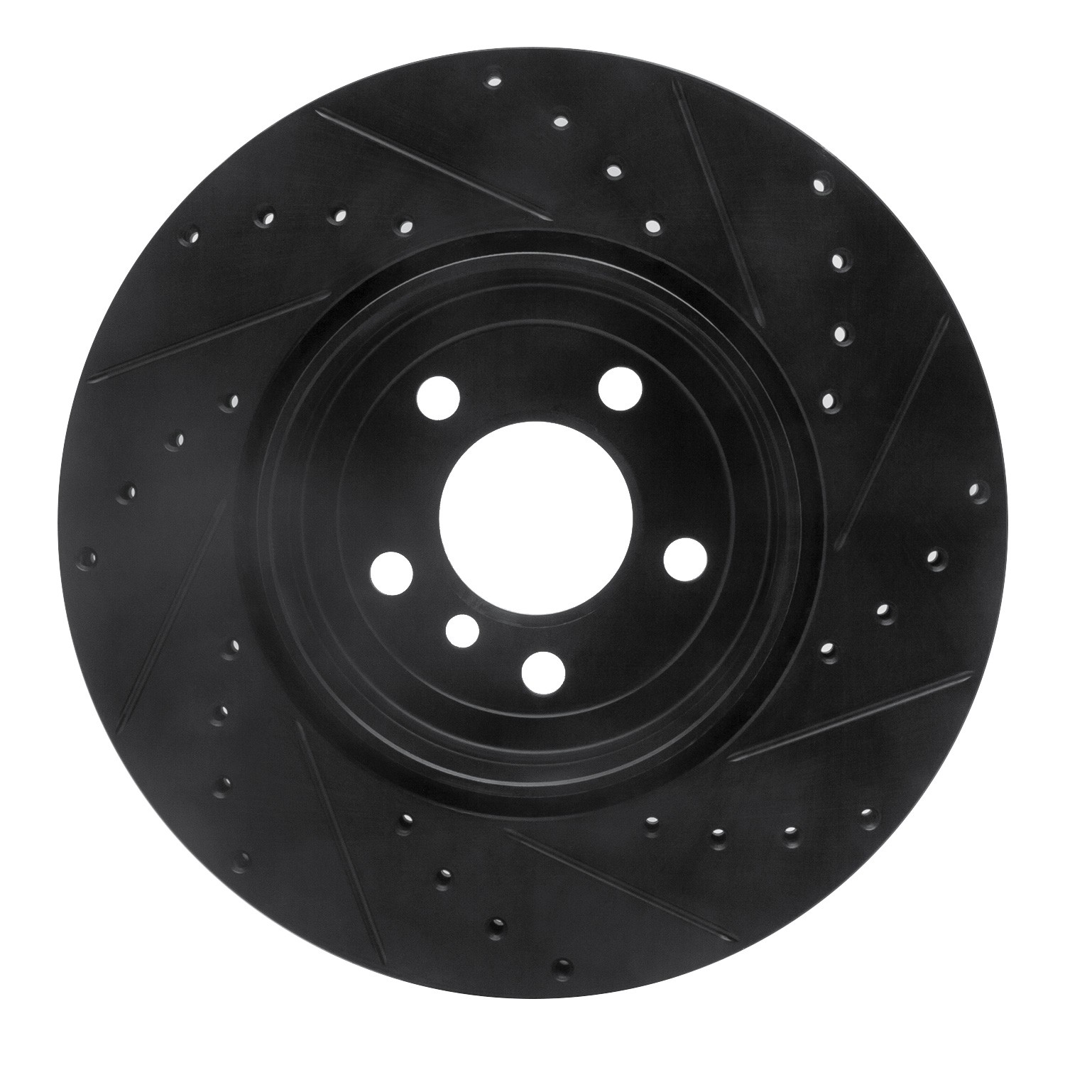 DYN 633-31106L DFC Brake Rotor - Drilled and Slotted - Black - Image 2