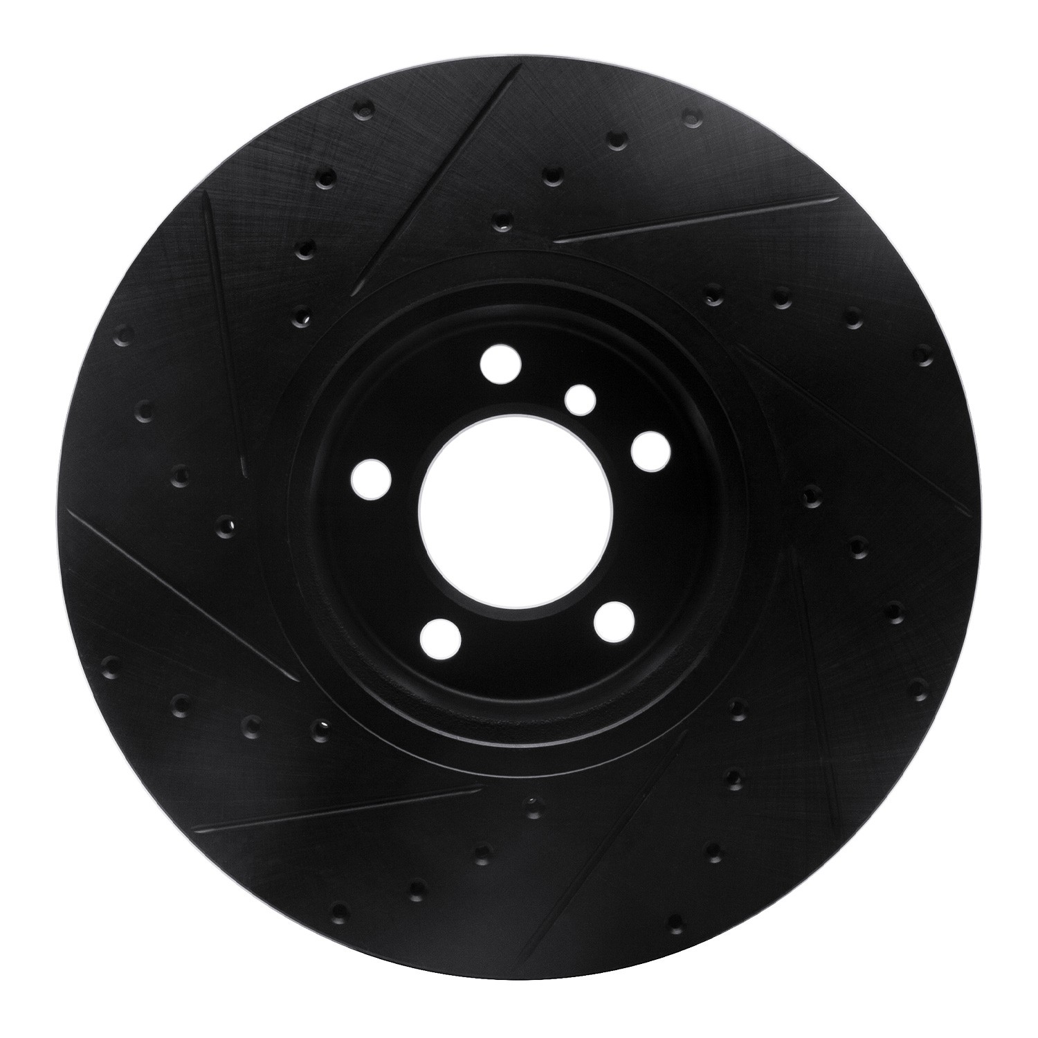DYN 633-31108R DFC Brake Rotor - Drilled and Slotted - Black - Image 2