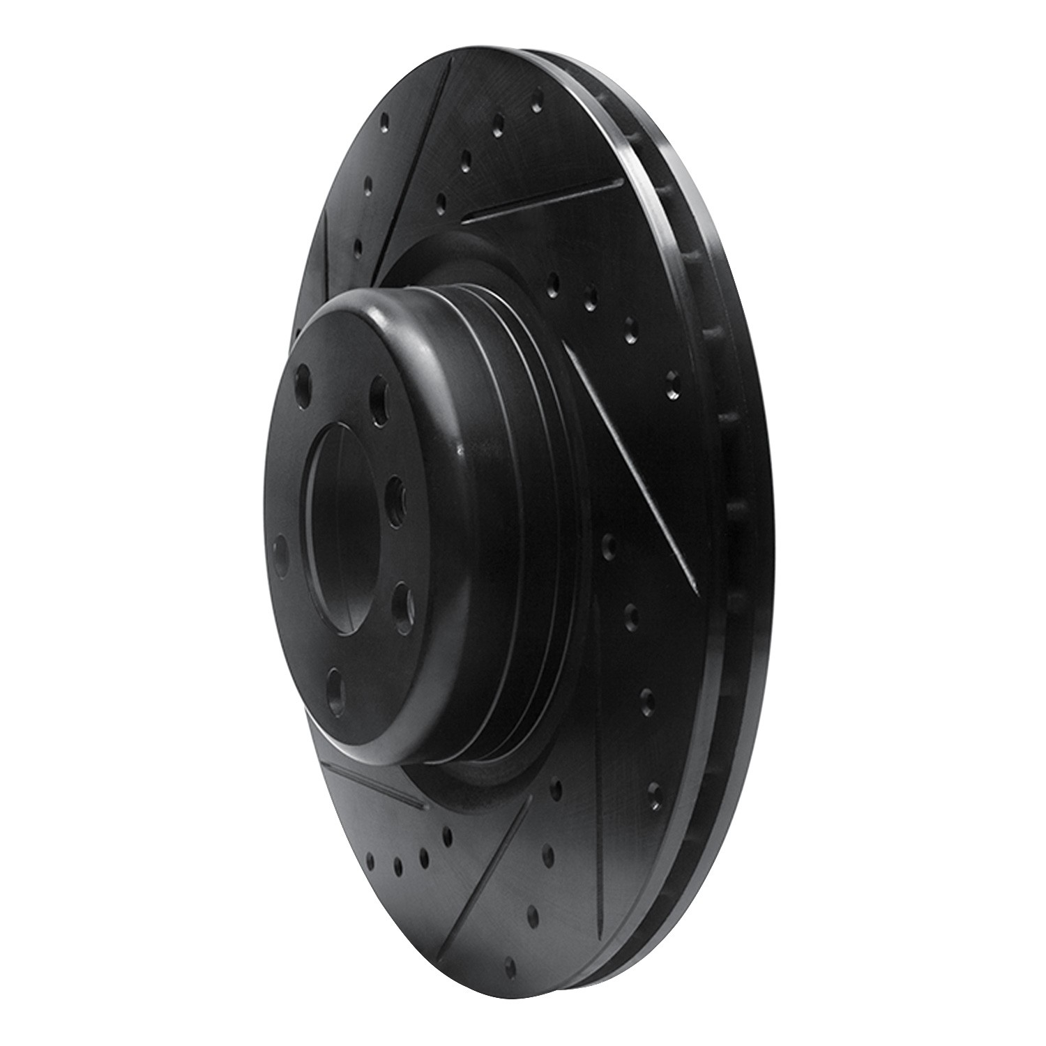 DYN 633-31113L DFC Brake Rotor - Drilled and Slotted - Black