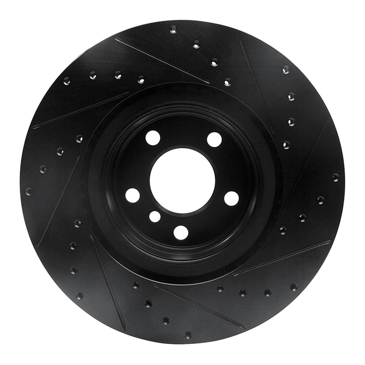 DYN 633-31113L DFC Brake Rotor - Drilled and Slotted - Black - Image 2