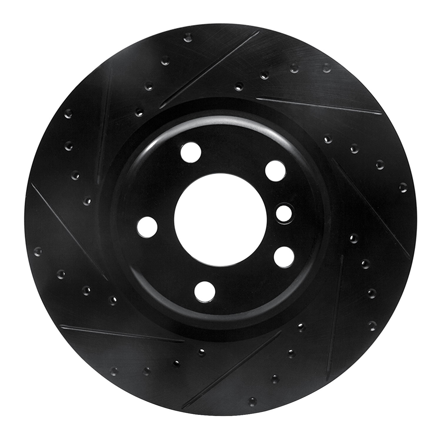 DYN 633-31113L DFC Brake Rotor - Drilled and Slotted - Black - Image 3