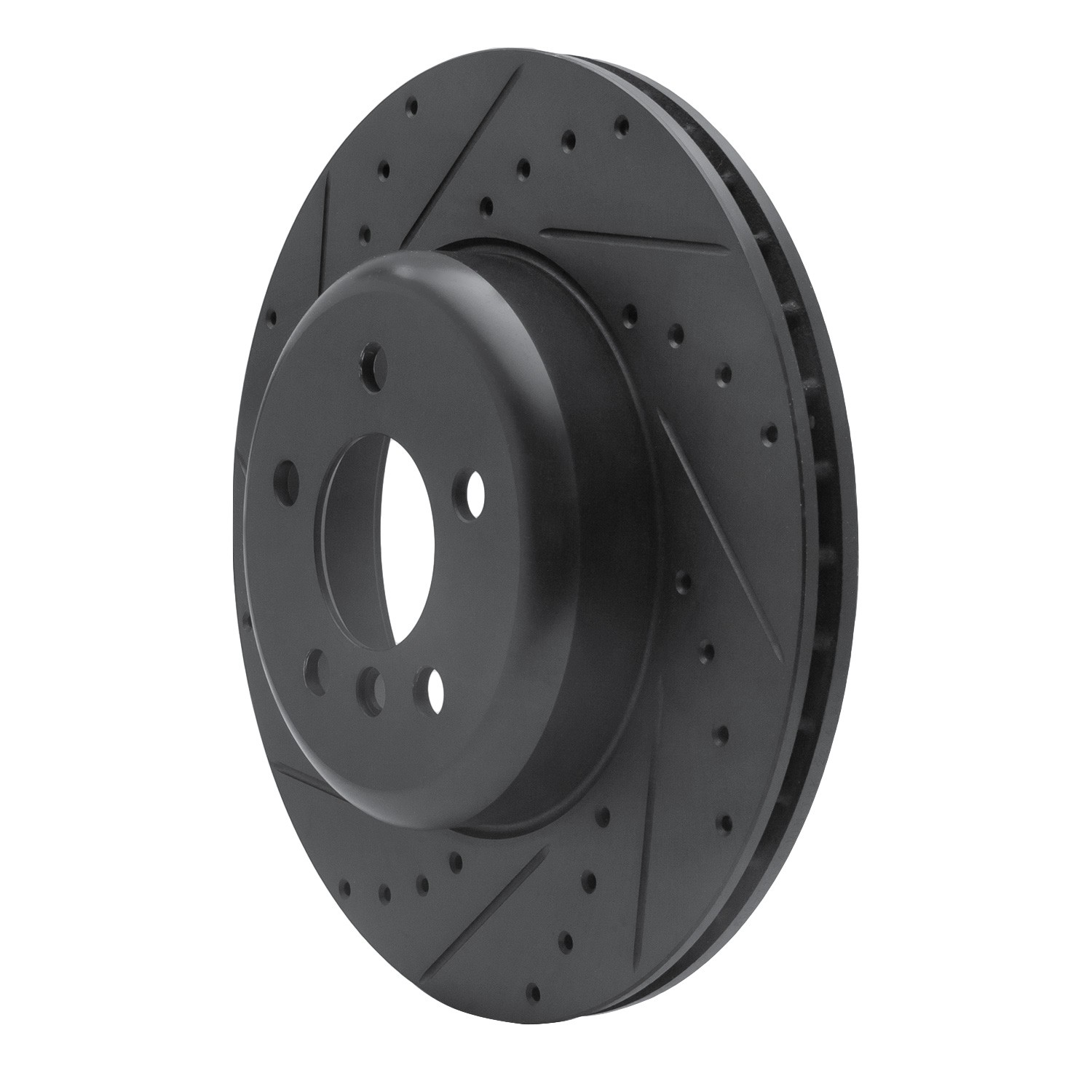 DYN 633-31114L DFC Brake Rotor - Drilled and Slotted - Black