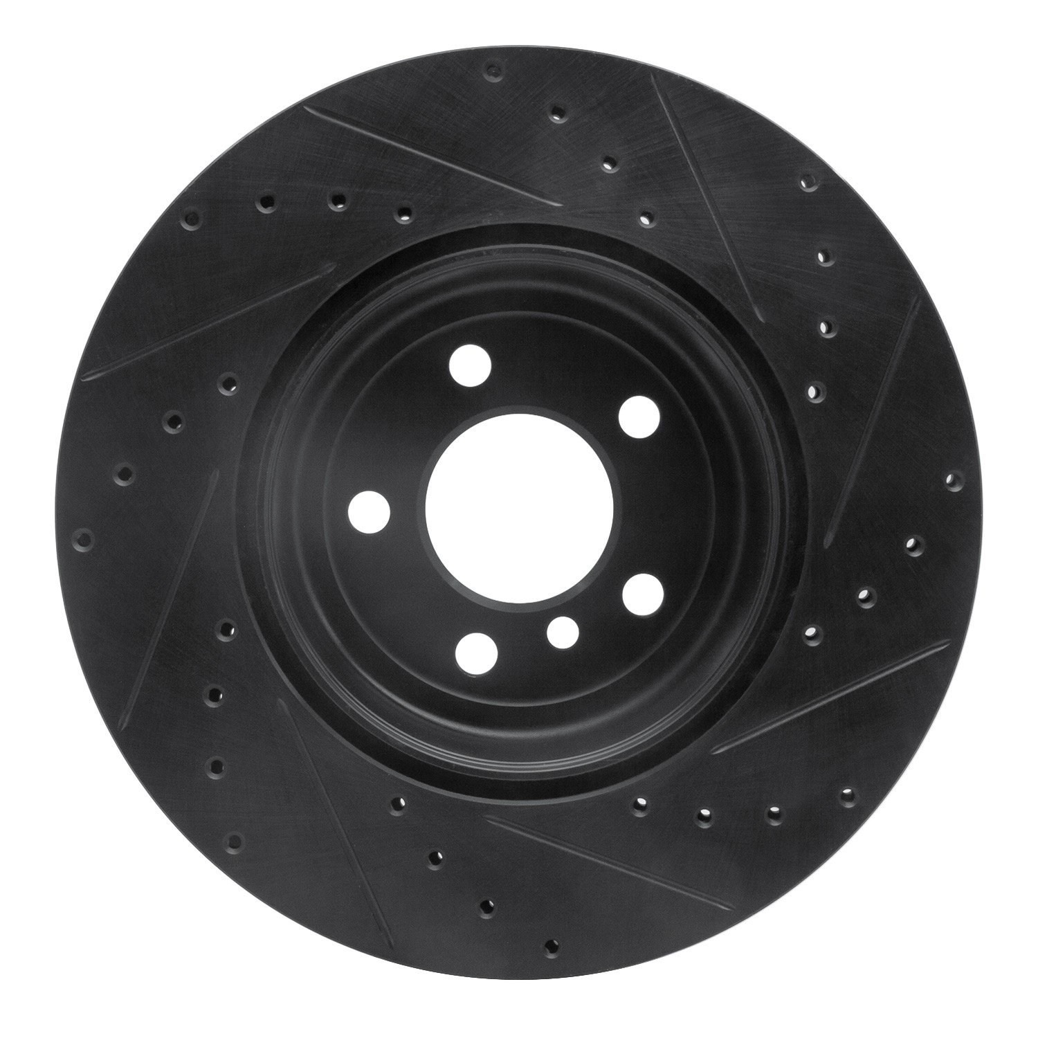 DYN 633-31114L DFC Brake Rotor - Drilled and Slotted - Black - Image 2