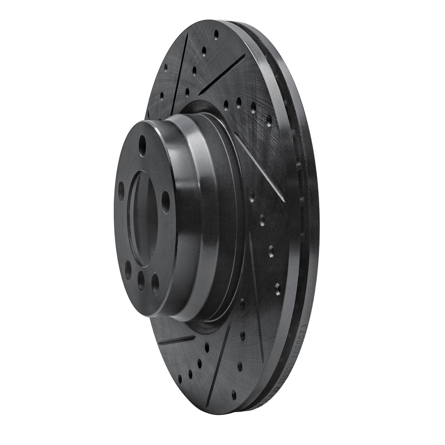 DYN 633-31121L DFC Brake Rotor - Drilled and Slotted - Black
