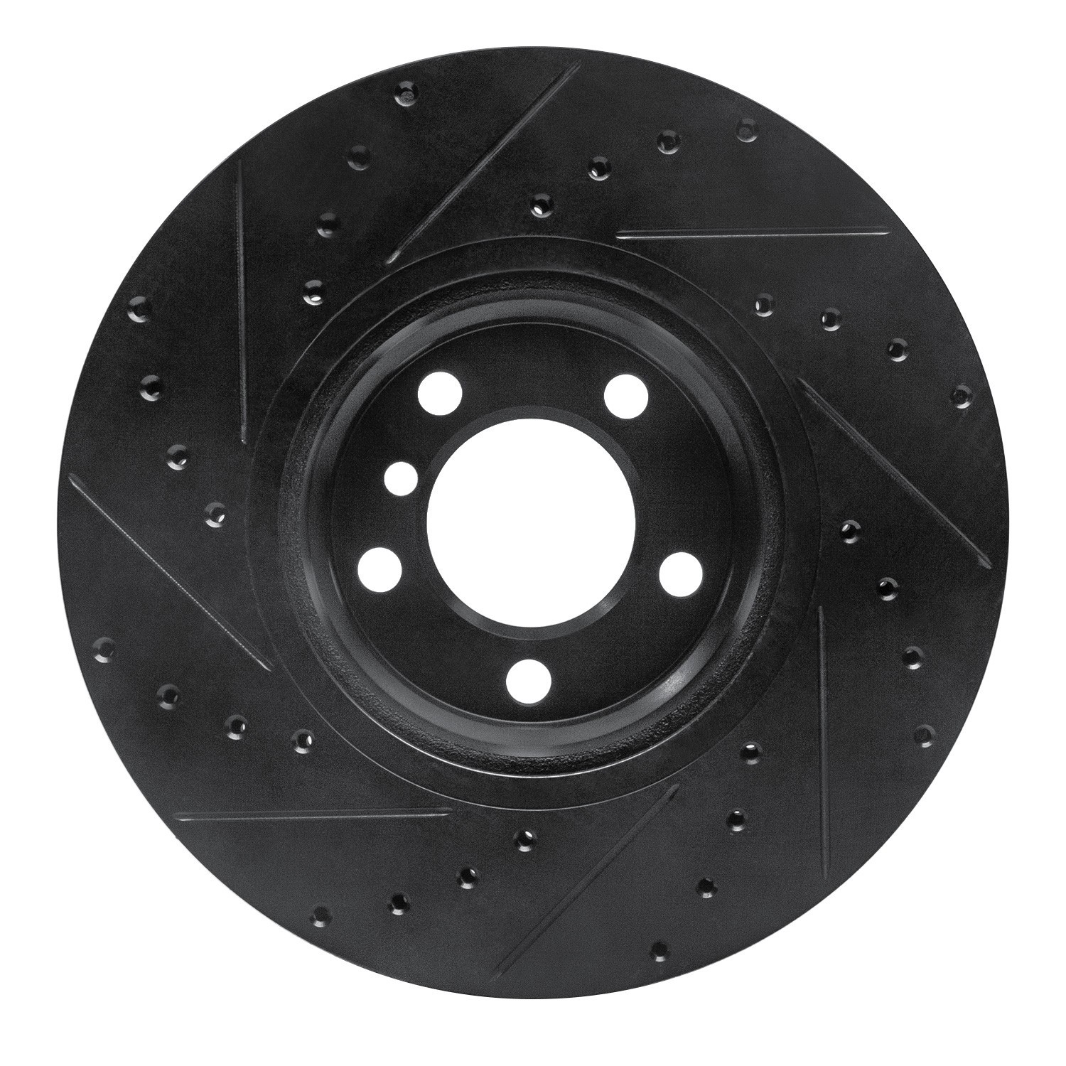 DYN 633-31121L DFC Brake Rotor - Drilled and Slotted - Black - Image 2