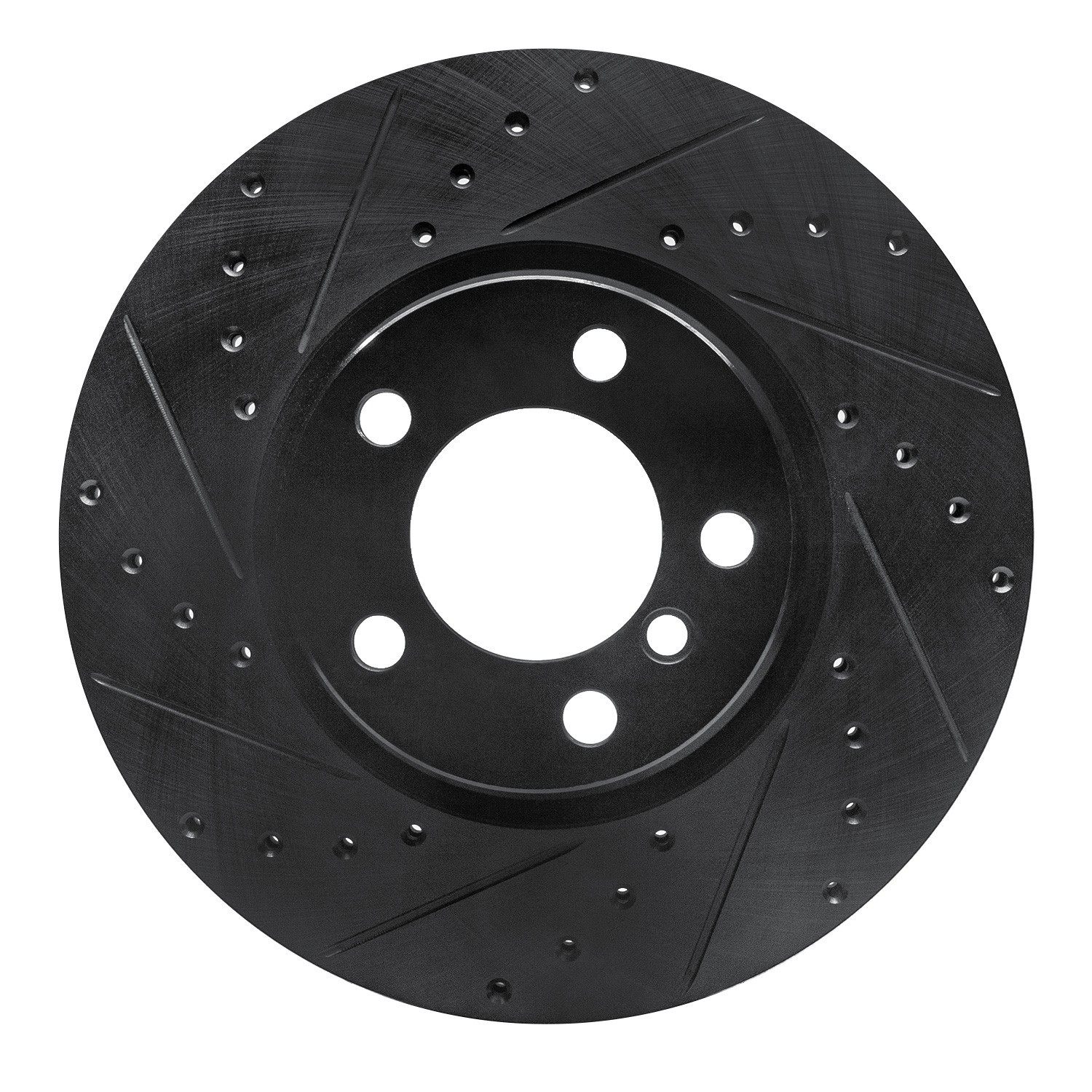 DYN 633-31121L DFC Brake Rotor - Drilled and Slotted - Black - Image 3