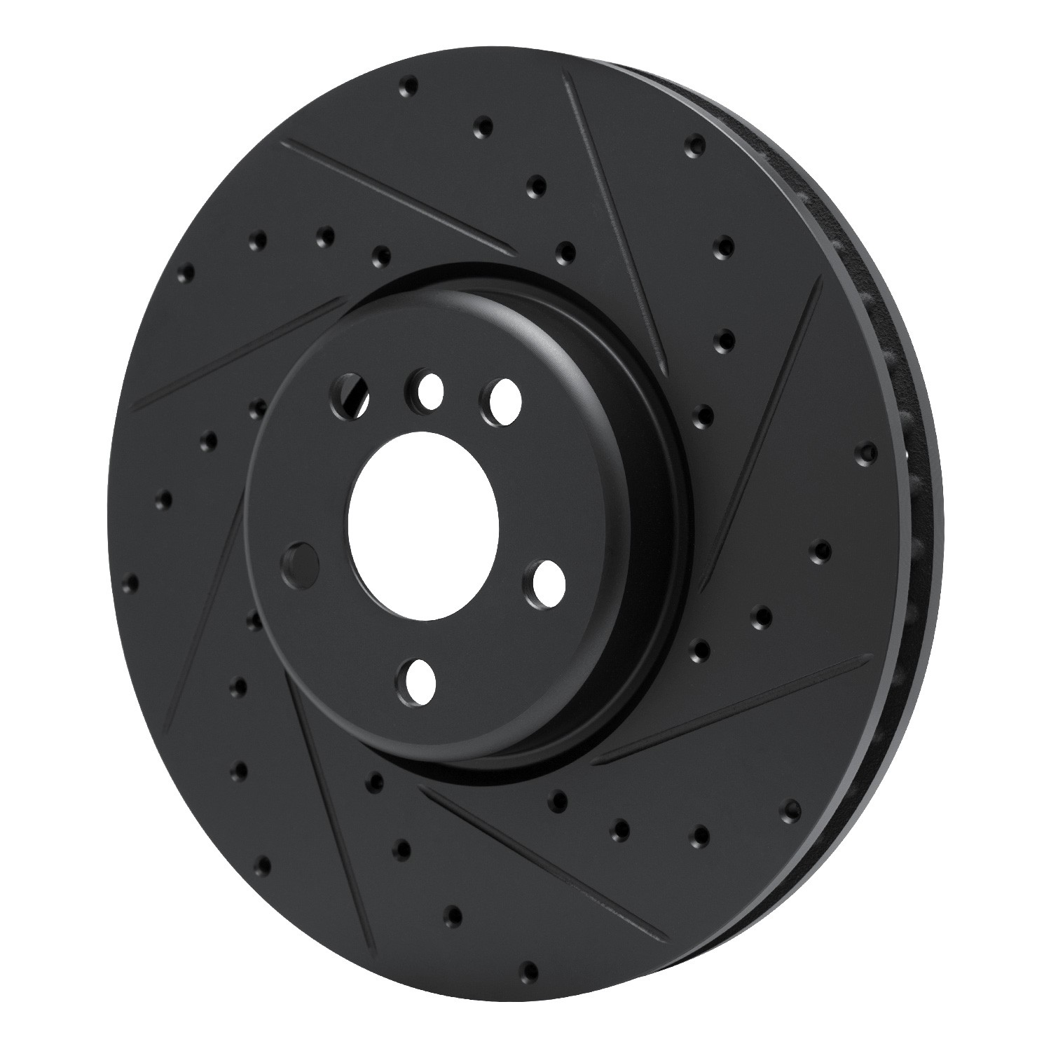 DYN 633-31134D DFC Brake Rotor - Drilled and Slotted - Black