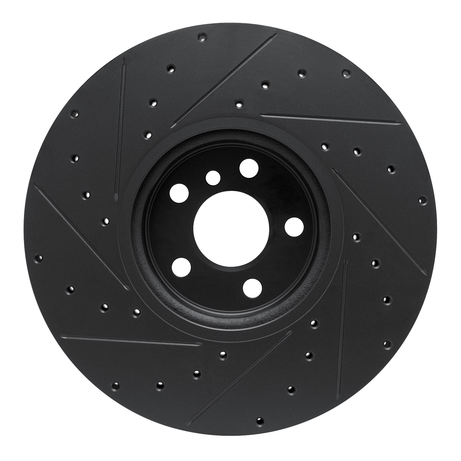 DYN 633-31134D DFC Brake Rotor - Drilled and Slotted - Black - Image 2