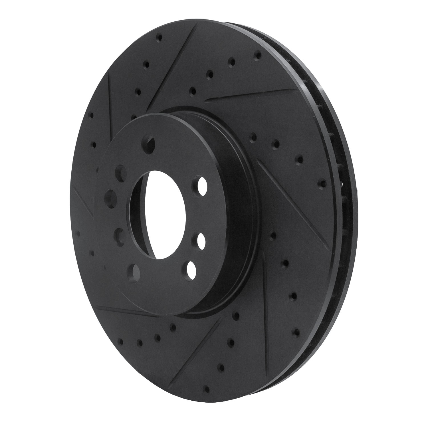 DYN 633-31135L DFC Brake Rotor - Drilled and Slotted - Black