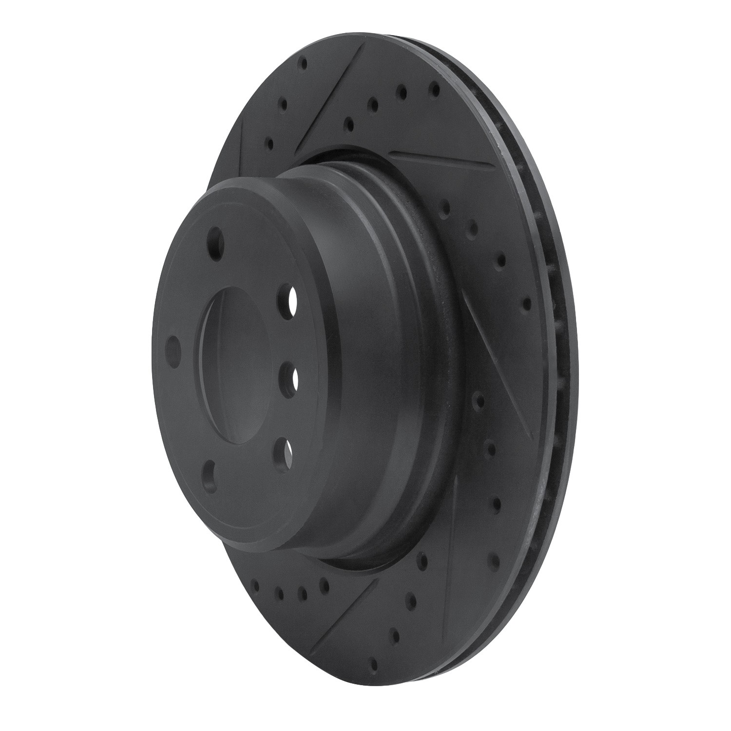 DYN 633-31138L DFC Brake Rotor - Drilled and Slotted - Black