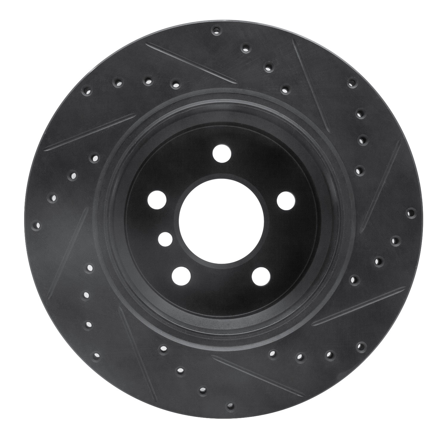 DYN 633-31138L DFC Brake Rotor - Drilled and Slotted - Black - Image 2