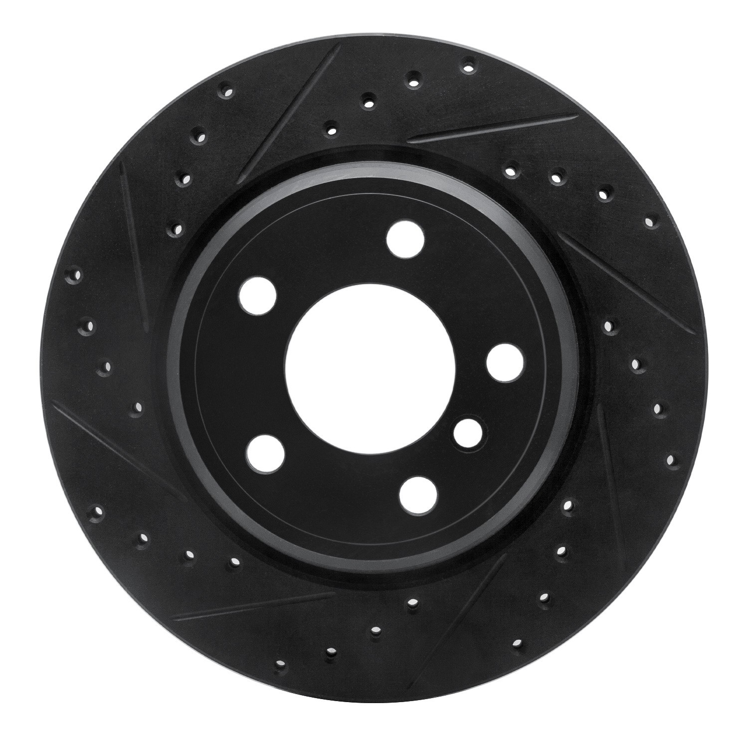 DYN 633-31138L DFC Brake Rotor - Drilled and Slotted - Black - Image 3
