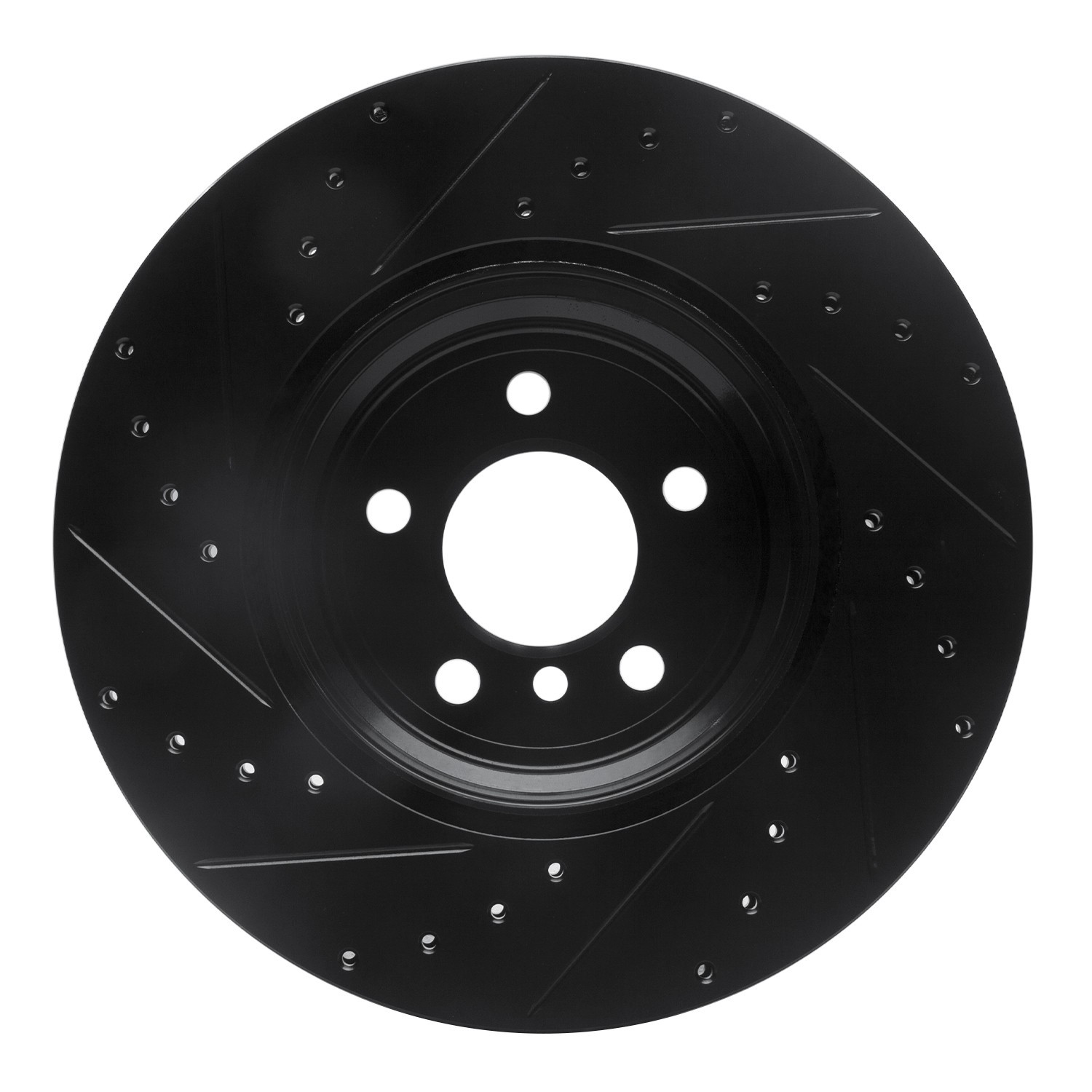 DYN 633-31141R DFC Brake Rotor - Drilled and Slotted - Black - Image 2