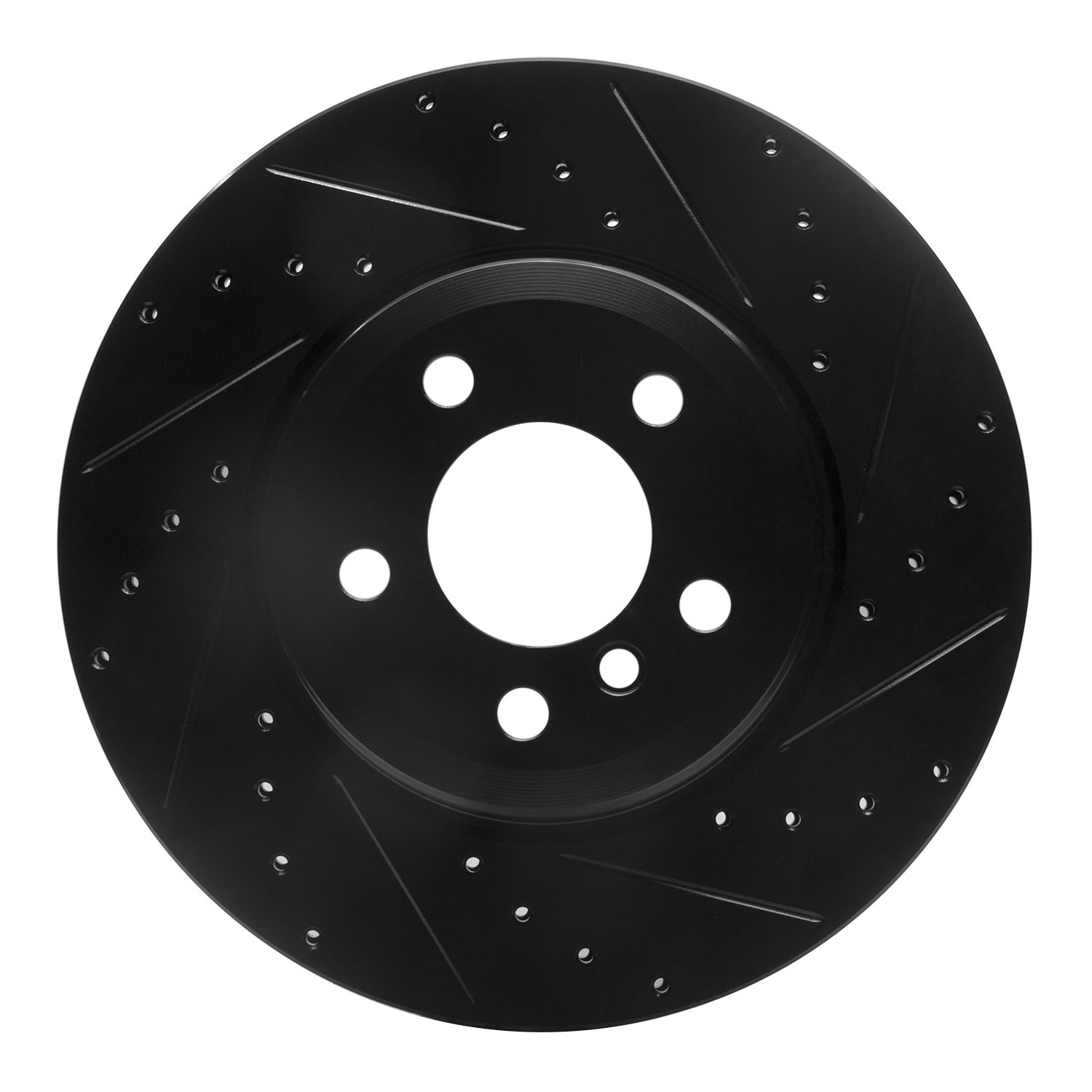 DYN 633-31141R DFC Brake Rotor - Drilled and Slotted - Black - Image 3