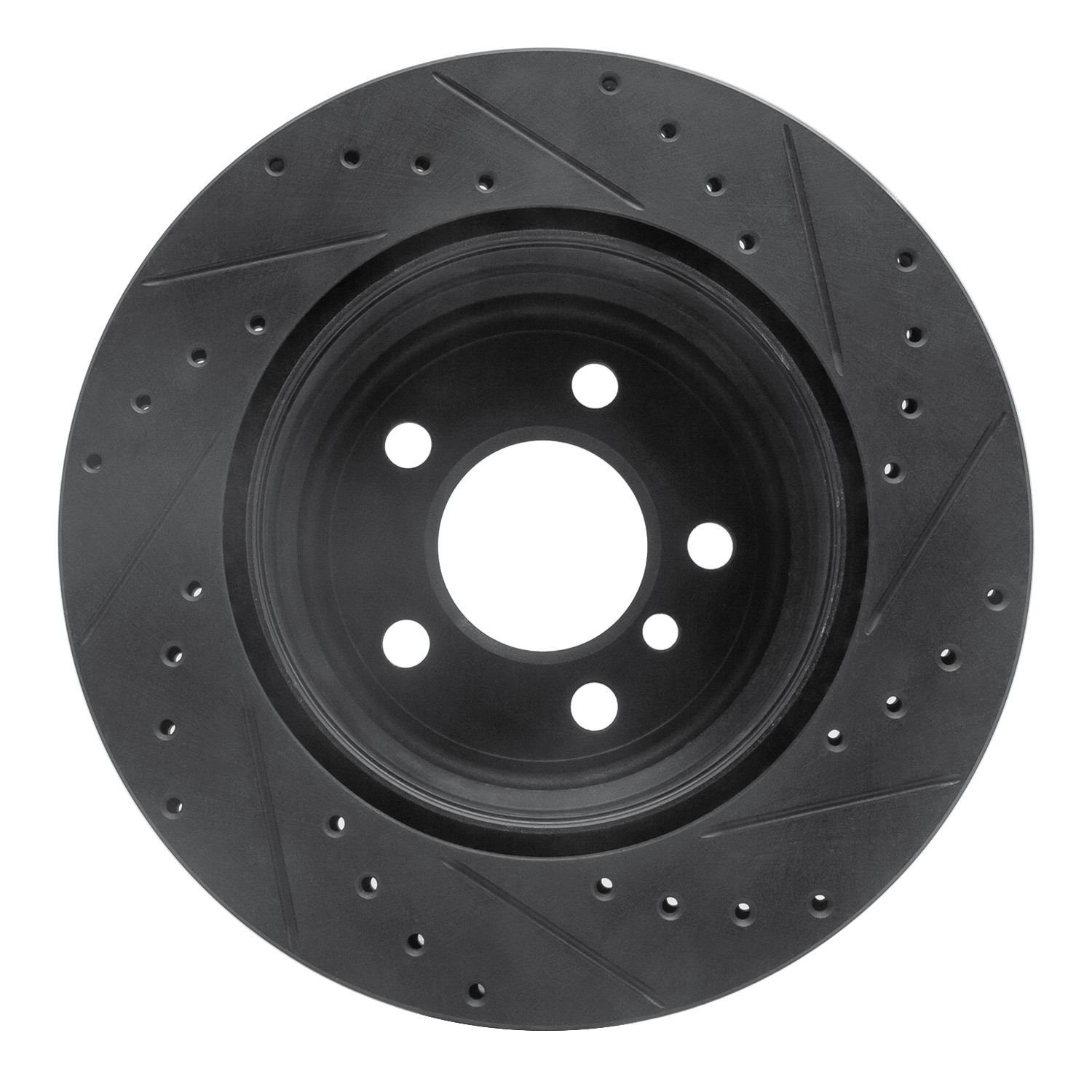 DYN 633-31143L DFC Brake Rotor - Drilled and Slotted - Black - Image 2