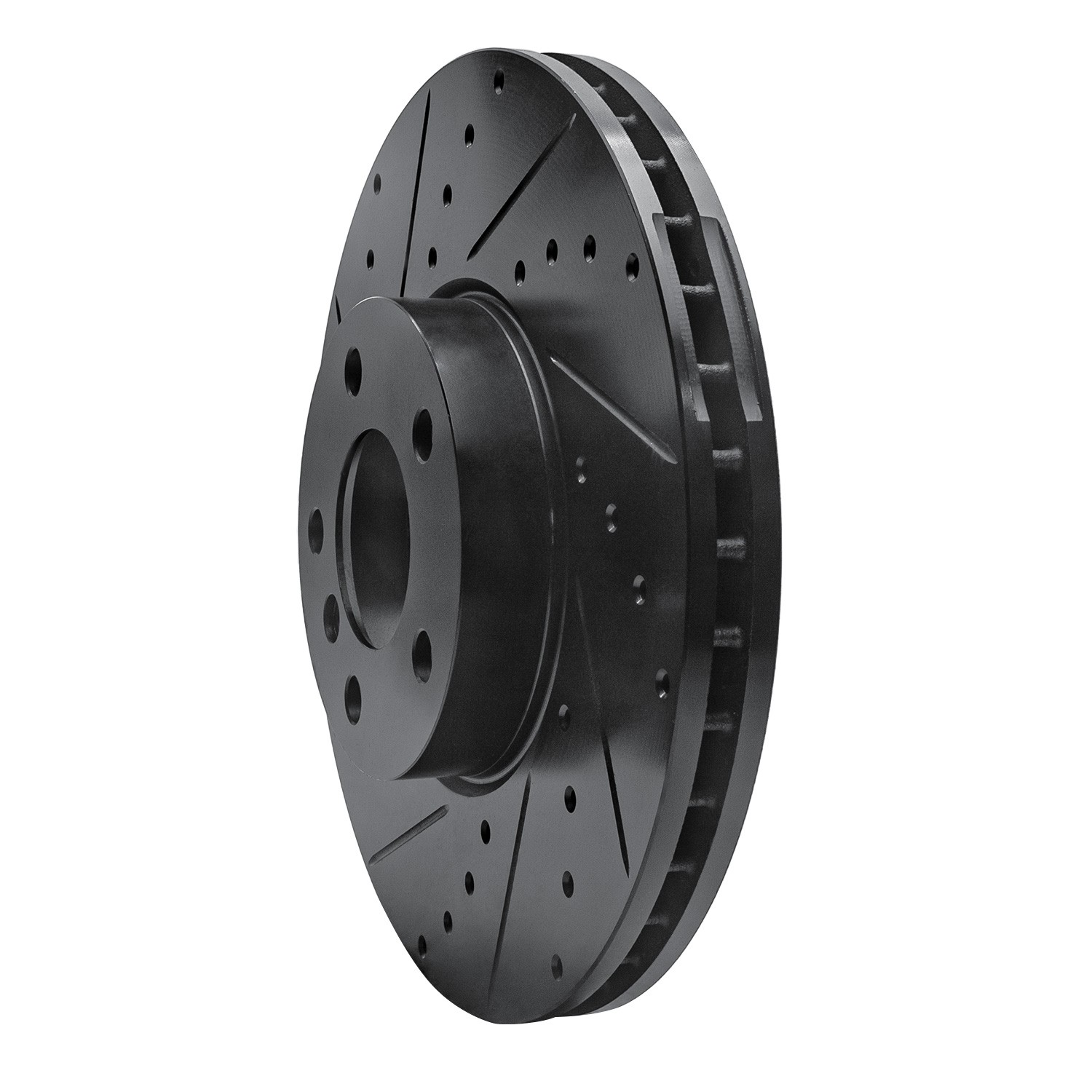 DYN 633-31144L DFC Brake Rotor - Drilled and Slotted - Black