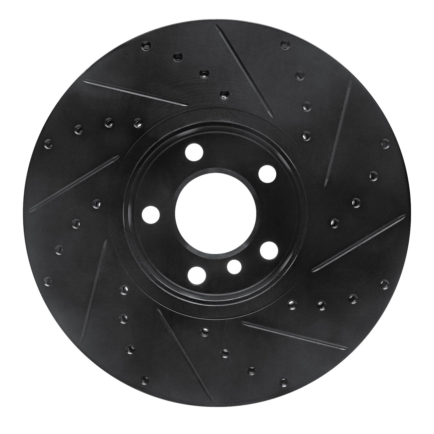 DYN 633-31144L DFC Brake Rotor - Drilled and Slotted - Black - Image 2