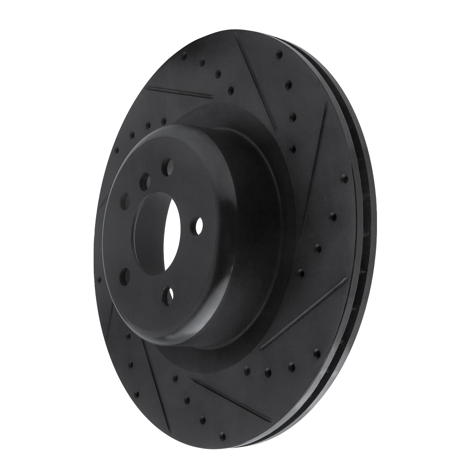 DYN 633-31148R DFC Brake Rotor - Drilled and Slotted - Black