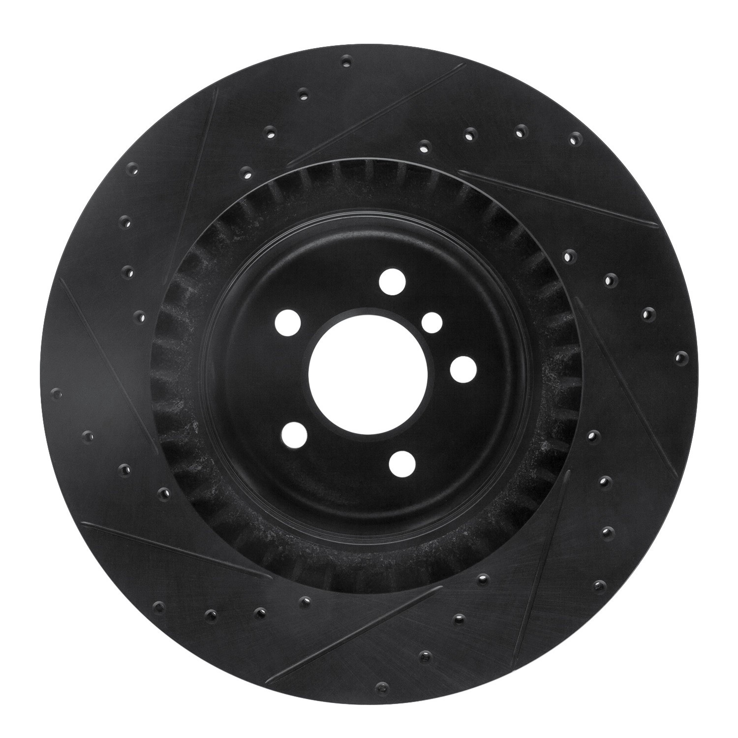 DYN 633-31148R DFC Brake Rotor - Drilled and Slotted - Black - Image 2