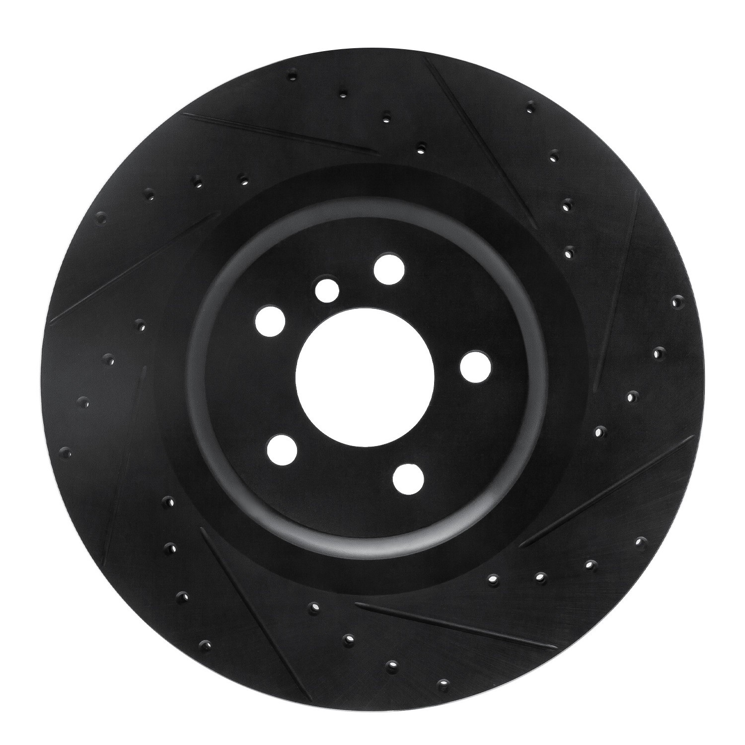 DYN 633-31148R DFC Brake Rotor - Drilled and Slotted - Black - Image 3