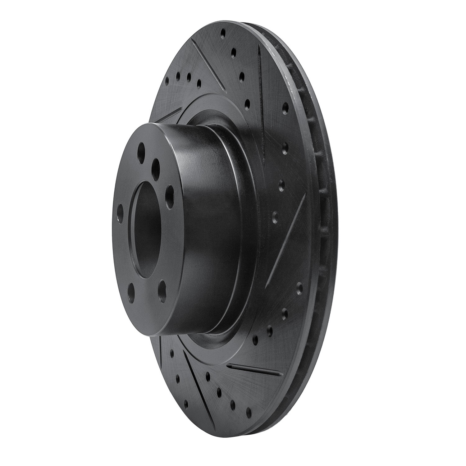 DYN 633-31152R DFC Brake Rotor - Drilled and Slotted - Black