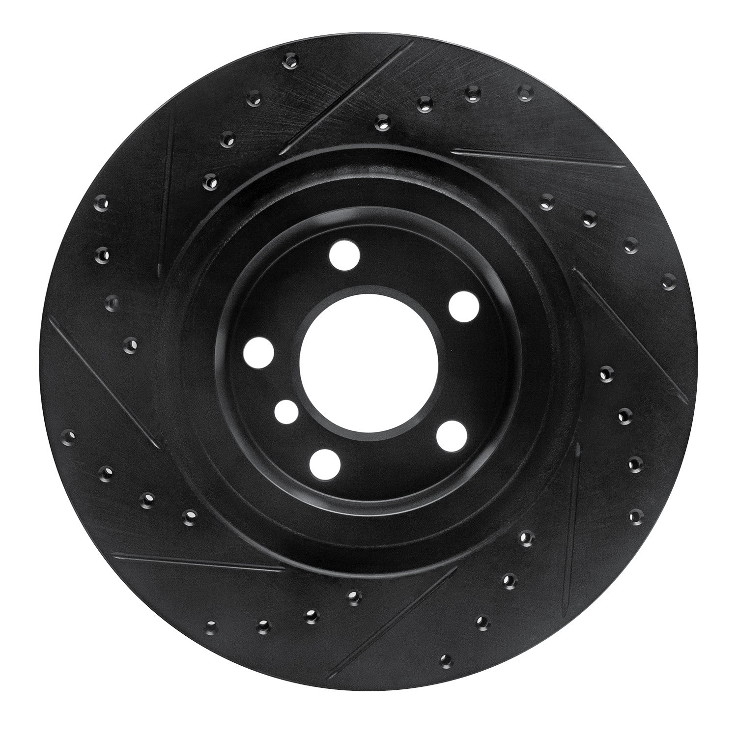 DYN 633-31152R DFC Brake Rotor - Drilled and Slotted - Black - Image 2