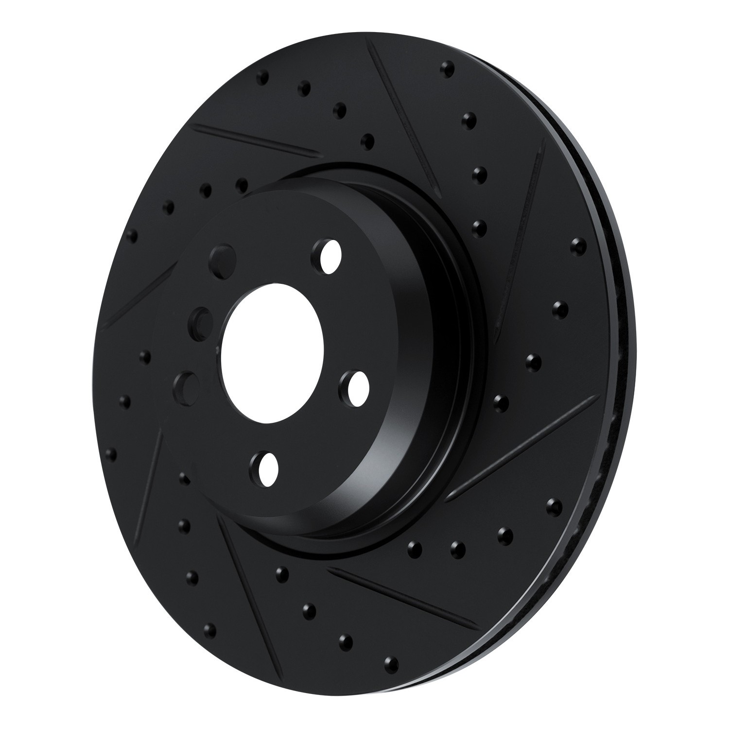 DYN 633-31171R DFC Brake Rotor - Drilled and Slotted - Black