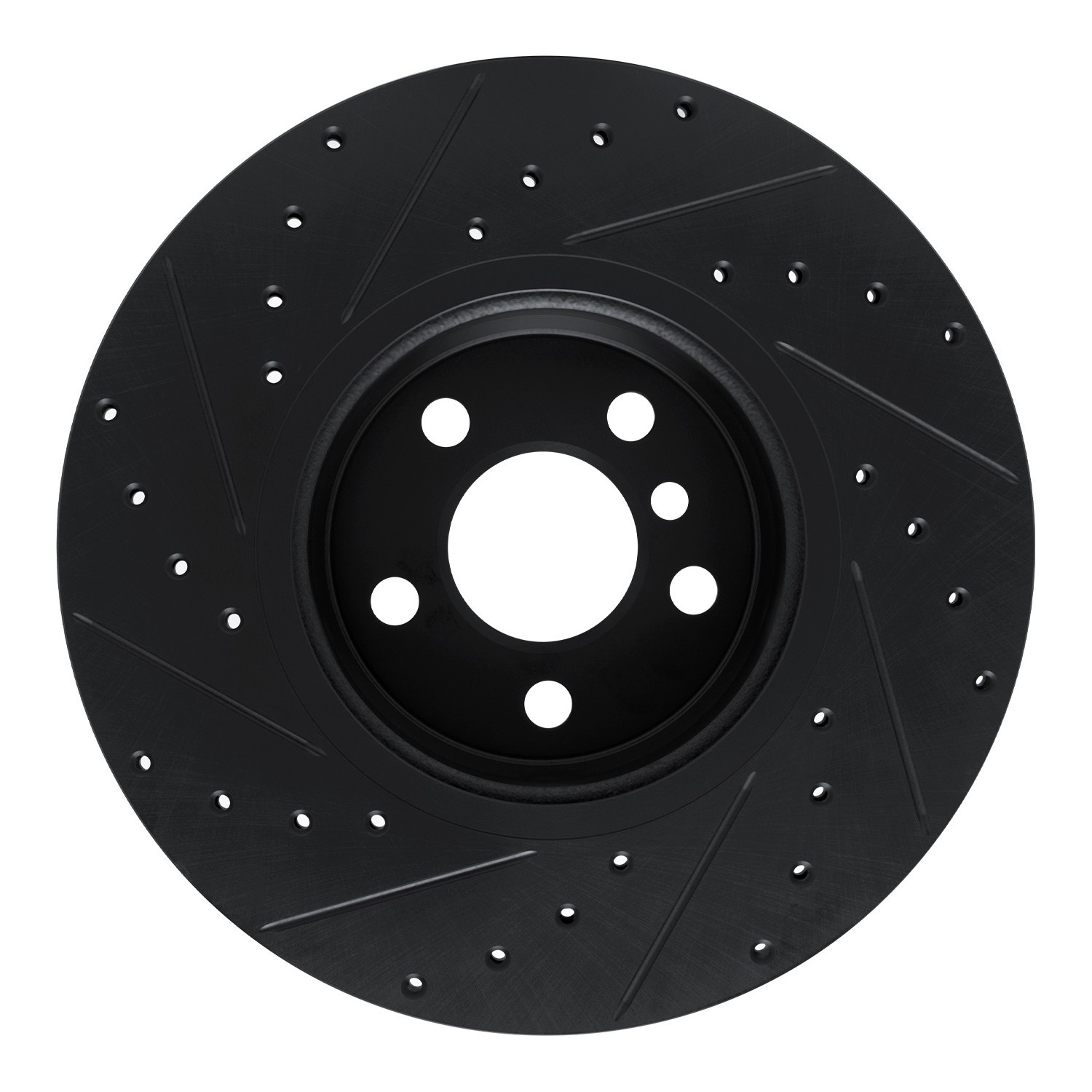 DYN 633-31171R DFC Brake Rotor - Drilled and Slotted - Black - Image 2