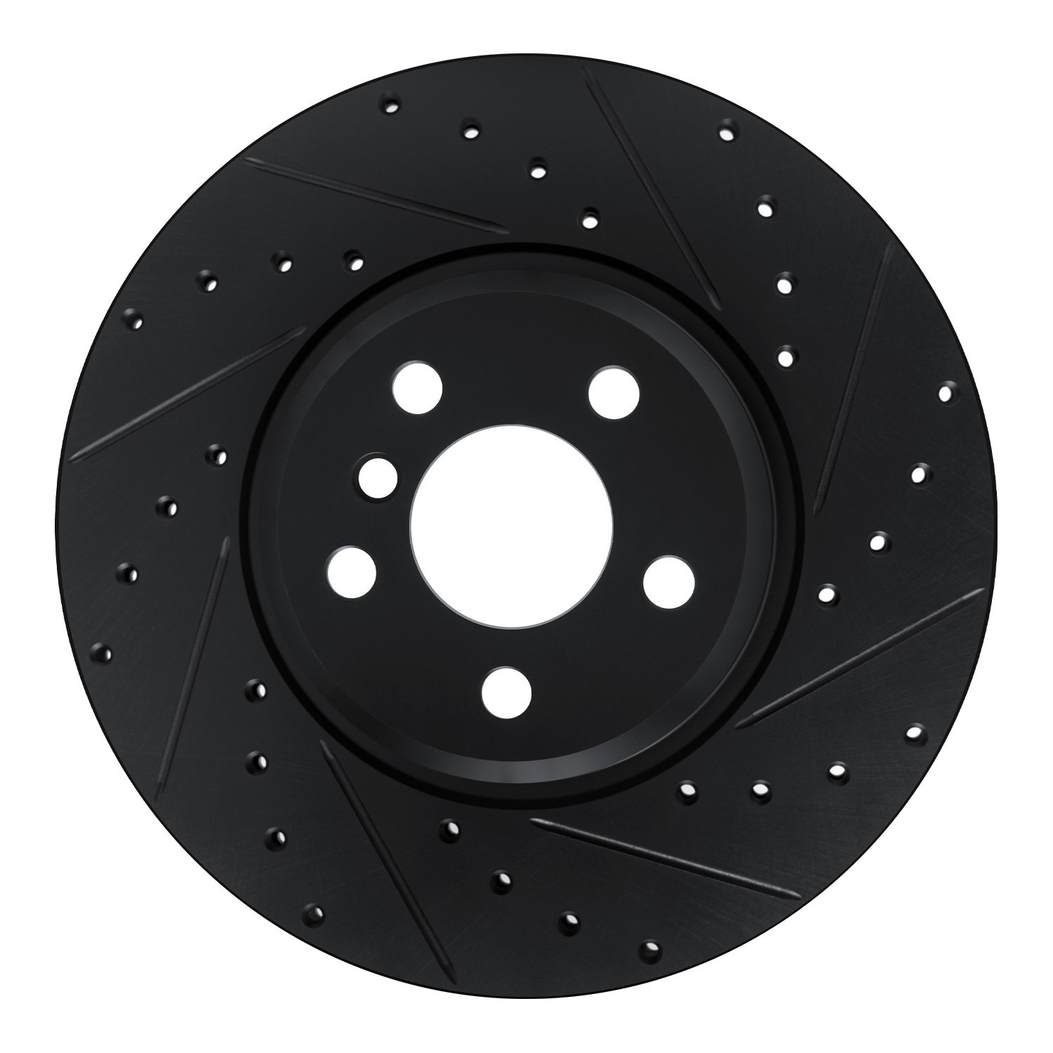 DYN 633-31171R DFC Brake Rotor - Drilled and Slotted - Black - Image 3