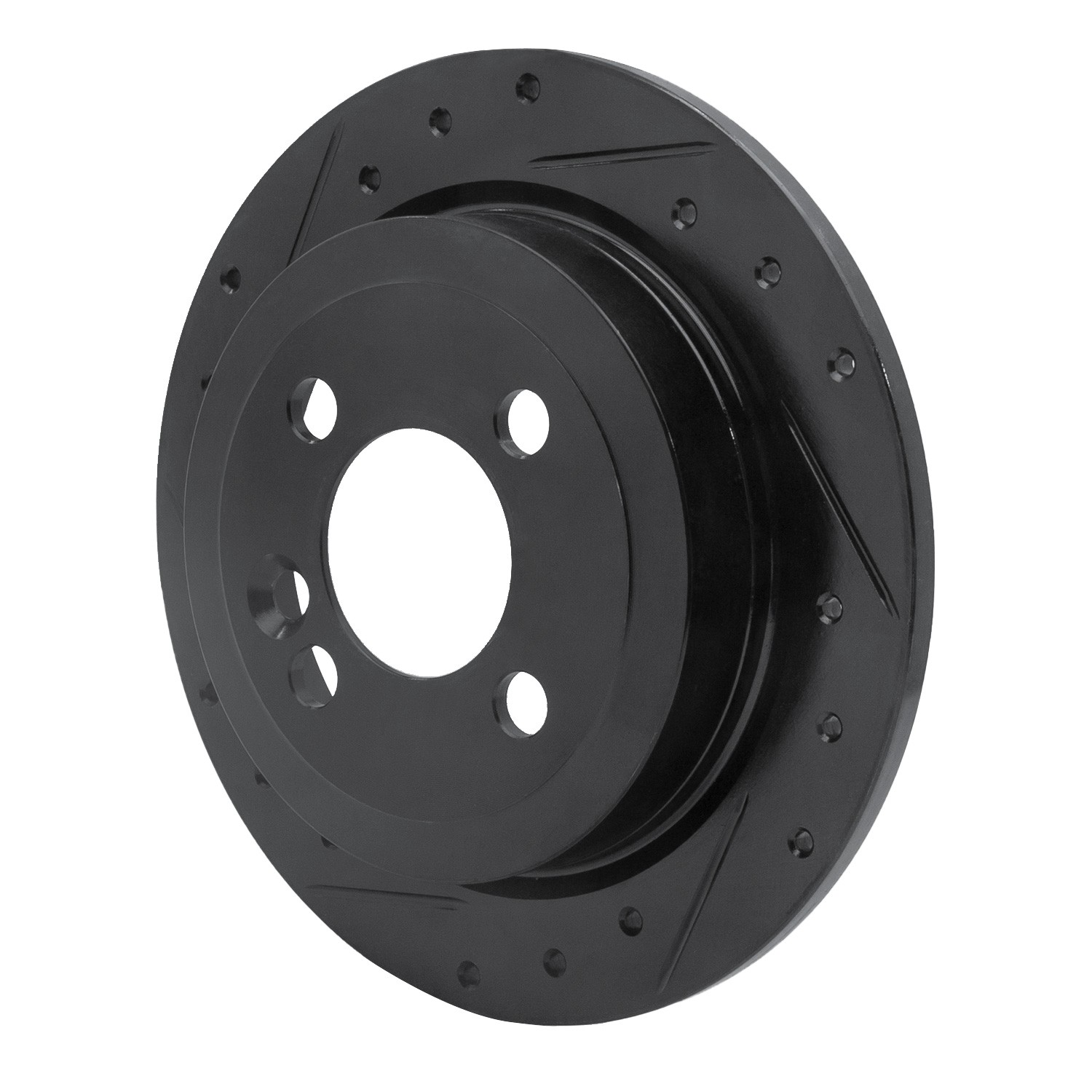 DYN 633-32003L DFC Brake Rotor - Drilled and Slotted - Black