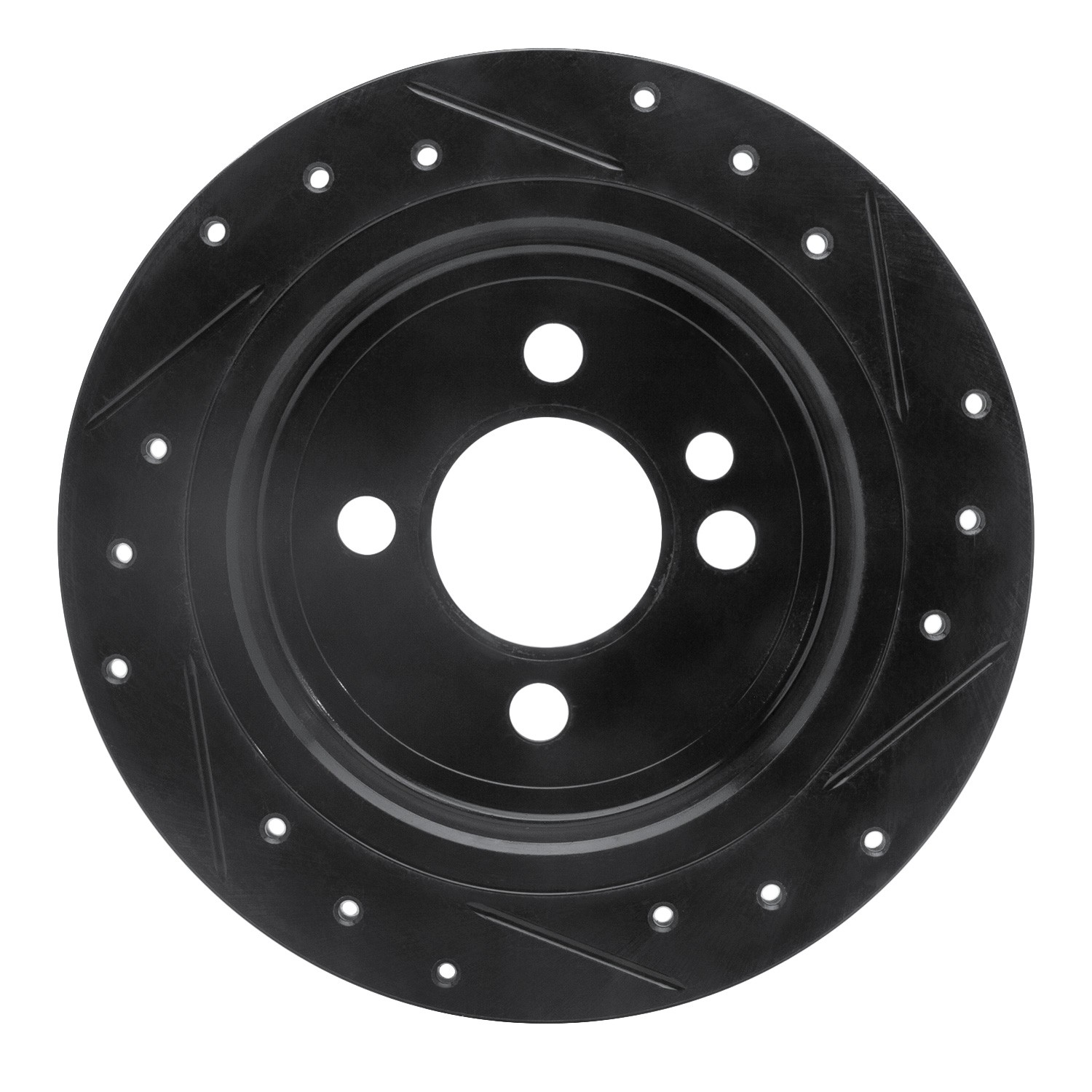 DYN 633-32003L DFC Brake Rotor - Drilled and Slotted - Black - Image 2