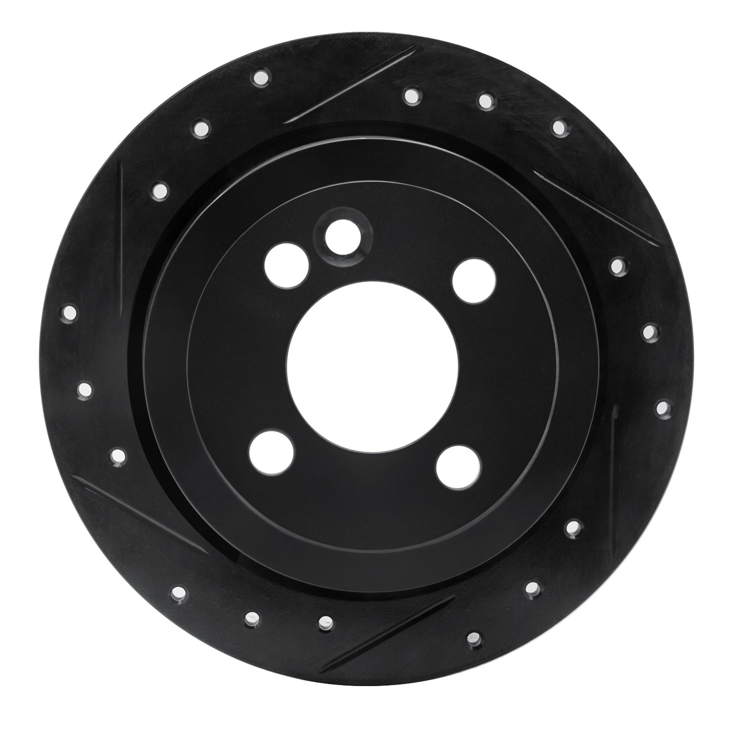 DYN 633-32003L DFC Brake Rotor - Drilled and Slotted - Black - Image 3
