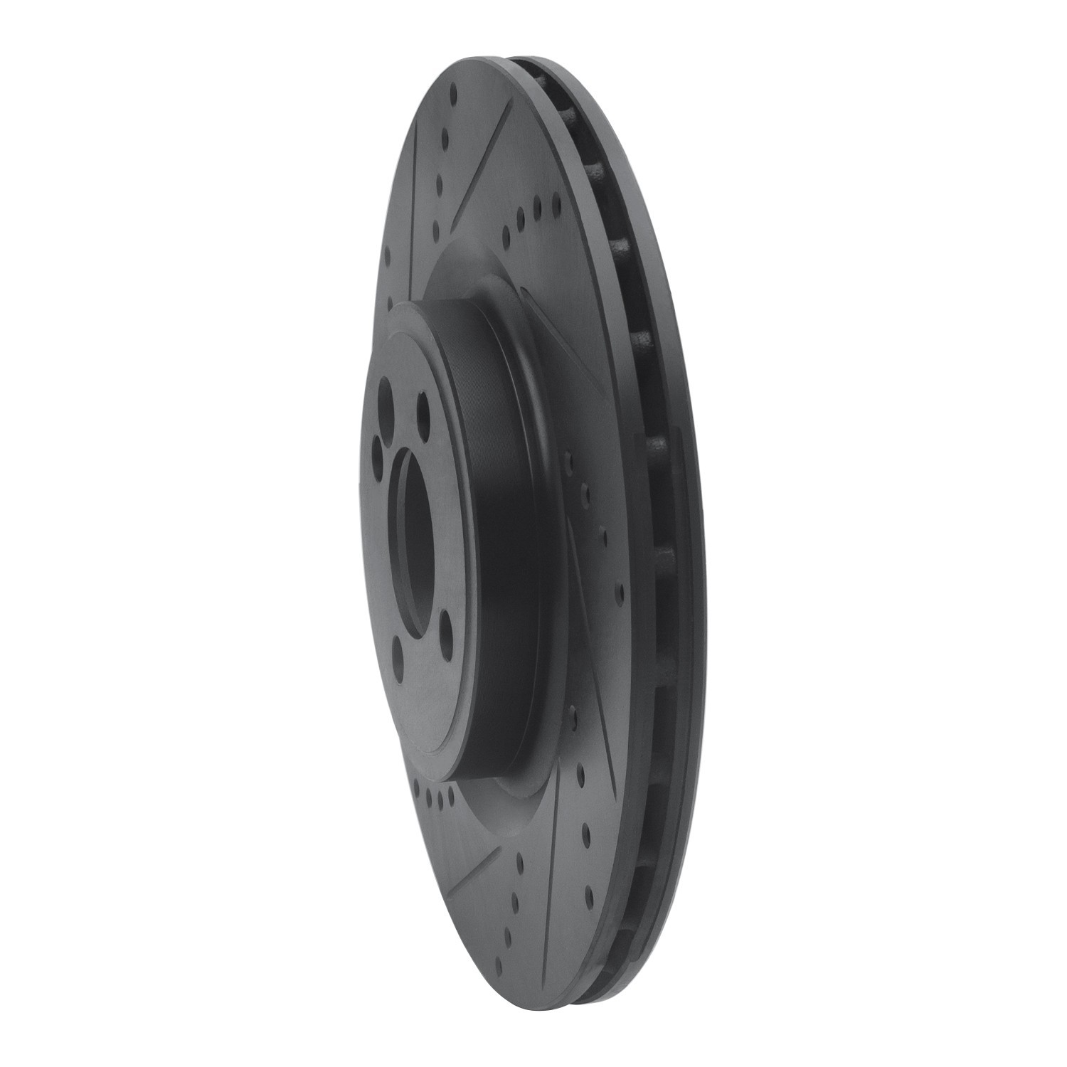 DYN 633-32008L DFC Brake Rotor - Drilled and Slotted - Black
