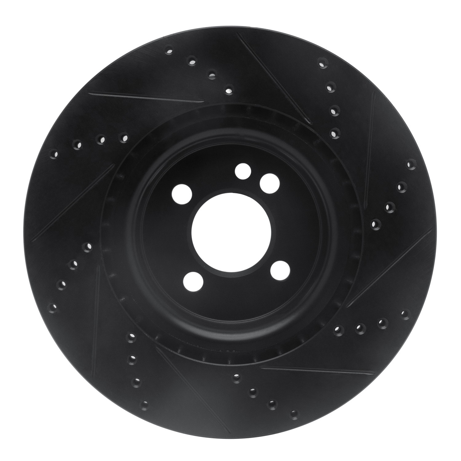 DYN 633-32008L DFC Brake Rotor - Drilled and Slotted - Black - Image 2